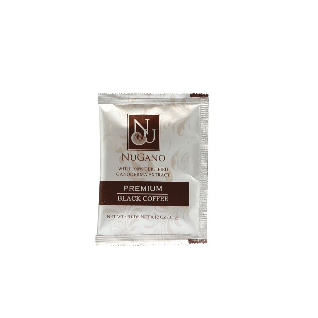 Nugano Ganoderma Instant Black Coffee - Low Caffeine (6 Boxes, 30 Sachets/Box) | Antioxidant Rich Coffee Alternative for Energy & Focus | Perfect for Office, Travel & Wellness Routines