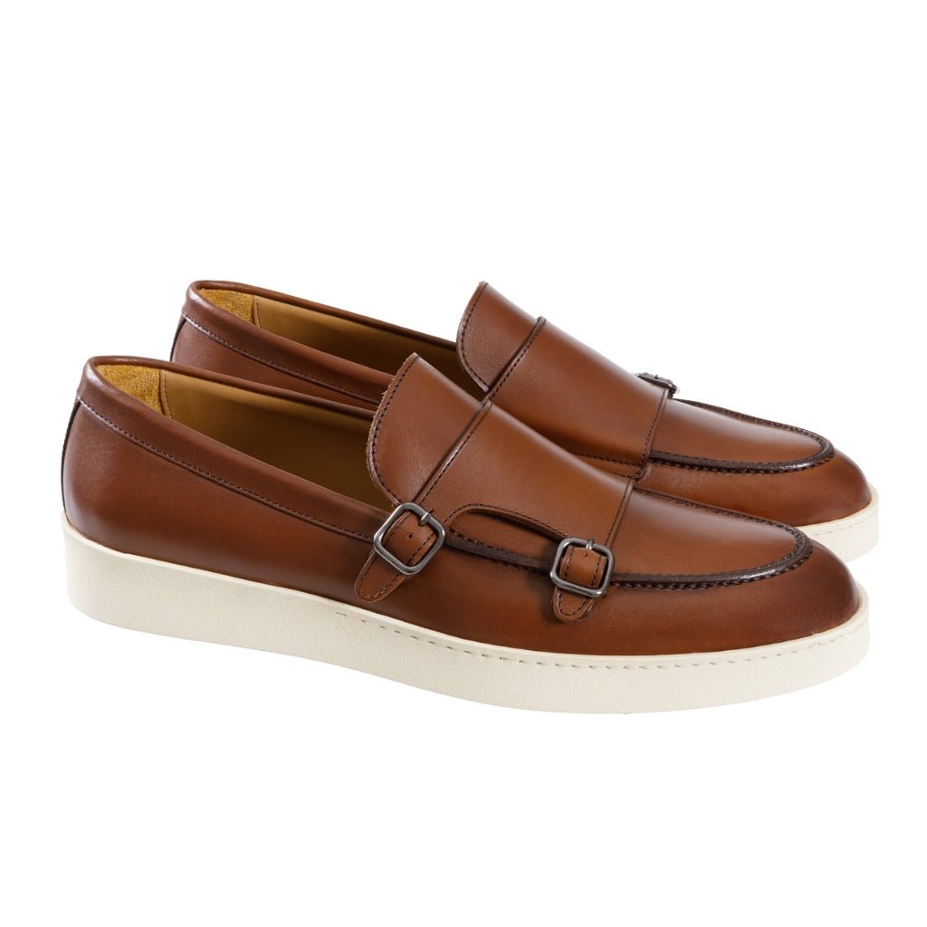 ARTIGIANO ROMA Men's Brown Calf Leather Sneakers - Comfortable & Stylish Casual Shoes for Walking, Travel & Everyday Wear