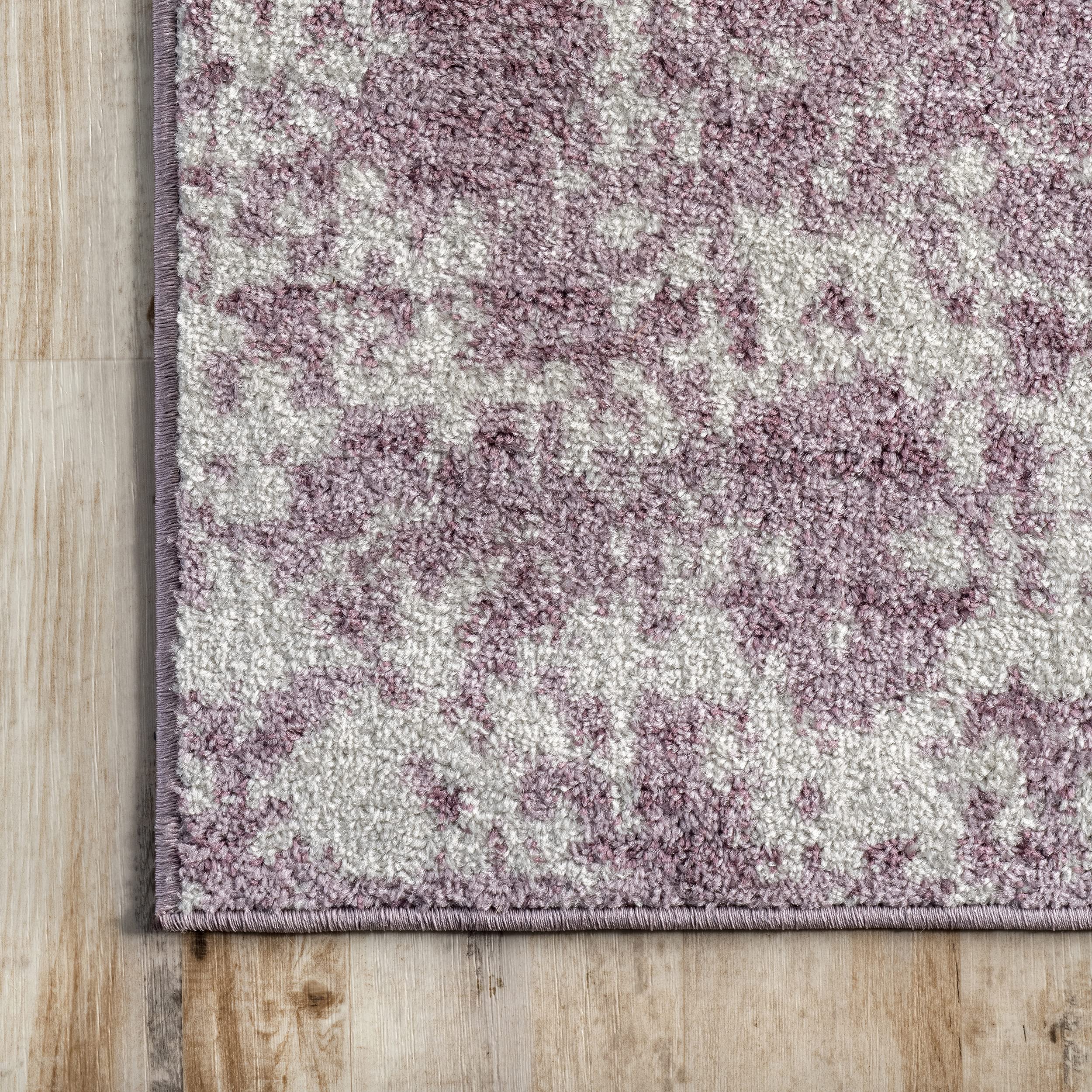 nuLOOM Deedra Modern Abstract Area Rug - 9x12 Contemporary Pink & Ivory Rug for Living Room, Bedroom, Dining Room | Soft & Durable Floor Covering for Home Decor, Office Spaces & High-Traffic Areas