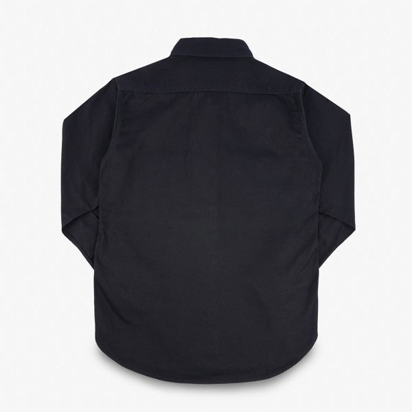 Iron Heart IHSH-414 9oz Cotton Linen Work Shirt for Men - Durable Black Button-Up Shirt for Workwear, Outdoor Activities & Casual Style