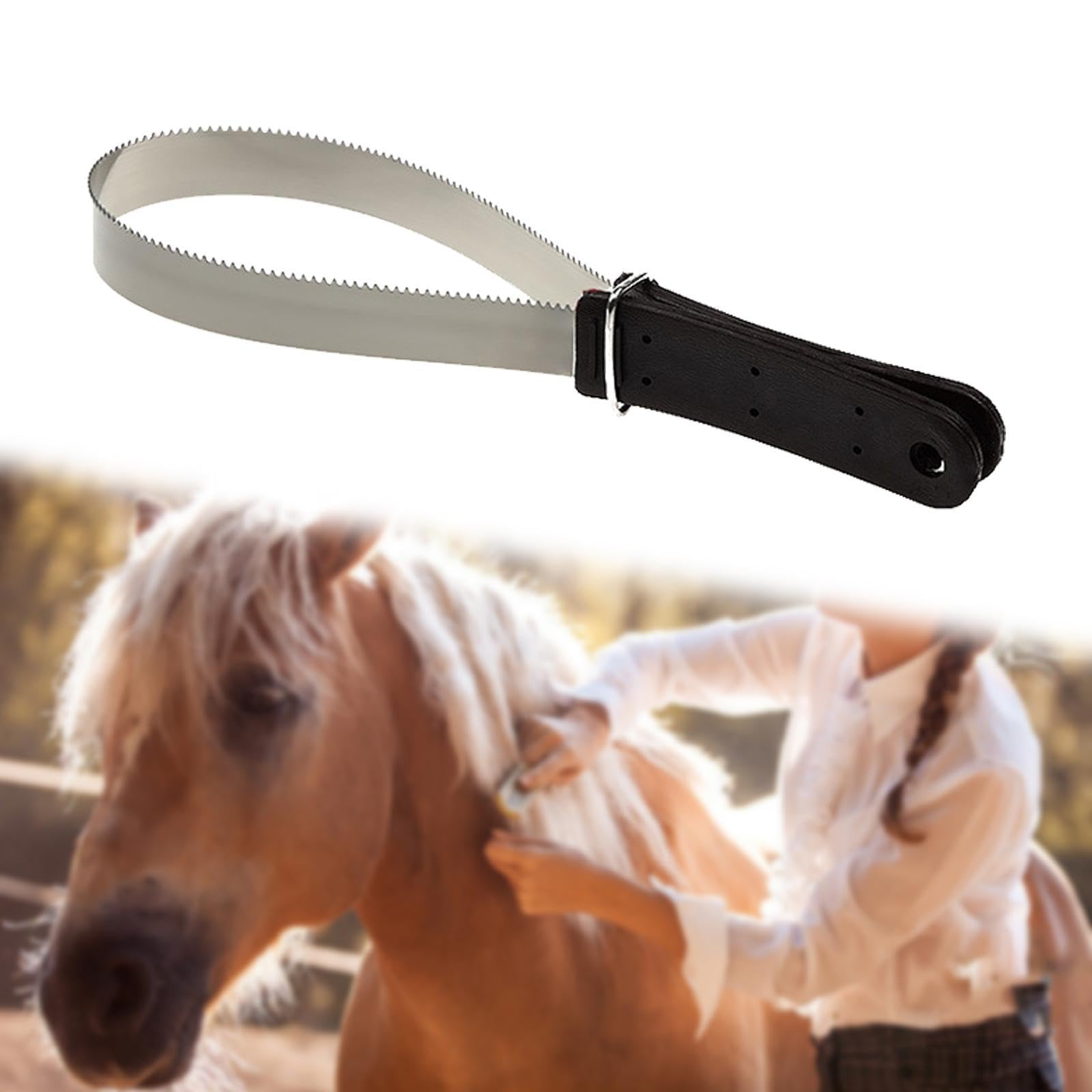 Horse Grooming Brush - Double Sided Shedding Blade with Handle for Equine Care