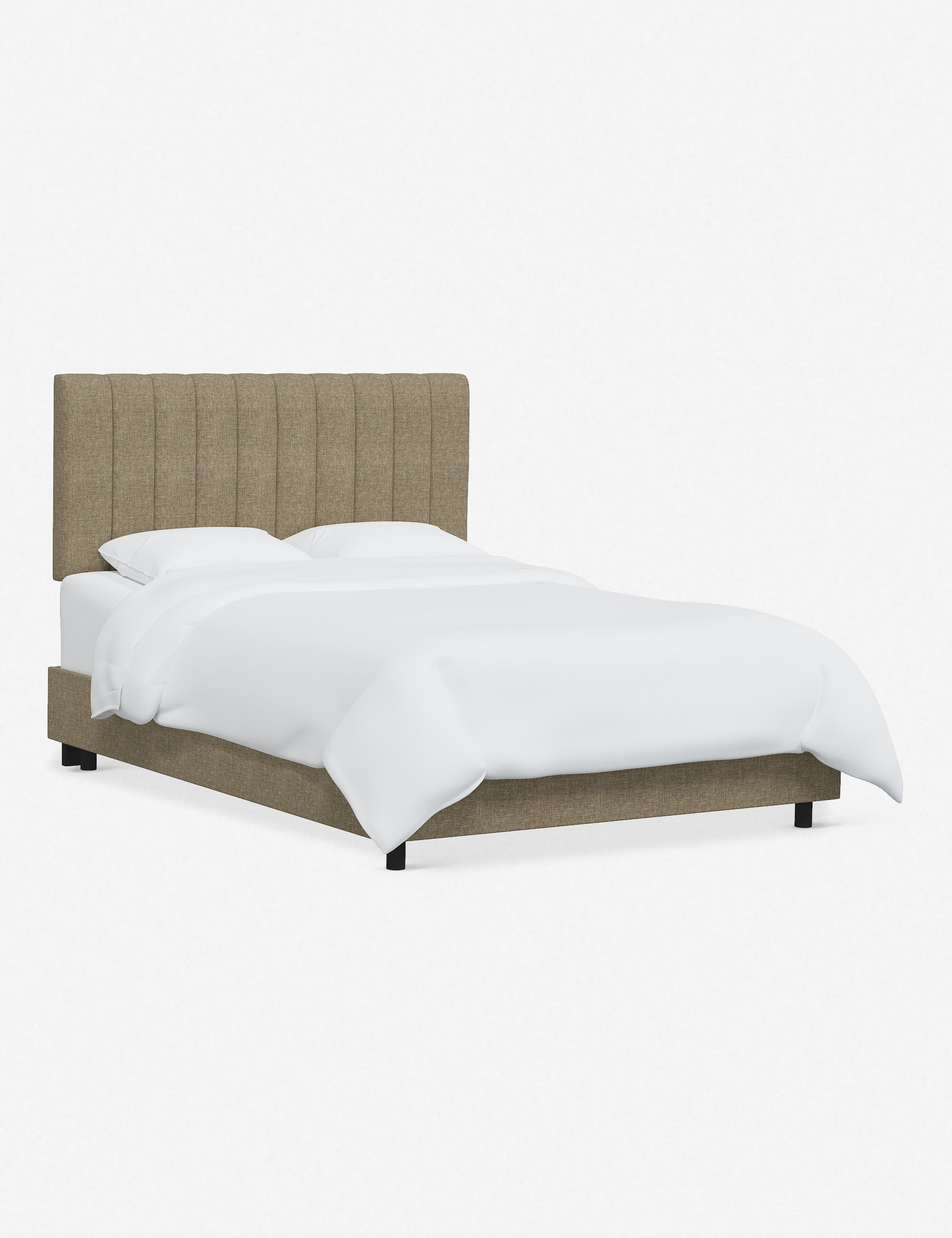 Aliyah Bed - Queen Size Platform Bed Frame with Upholstered Headboard, Modern Bedroom Furniture for Home Decor - Perfect for Master Bedroom, Guest Room & Apartment