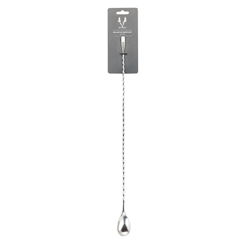 Premium Harrison Weighted Bar Spoon - 12 Inch Stainless Steel Mixing Tool for Cocktails, Bartending & Home Bars - Perfect for Stirring, Layering & Crafting Drinks