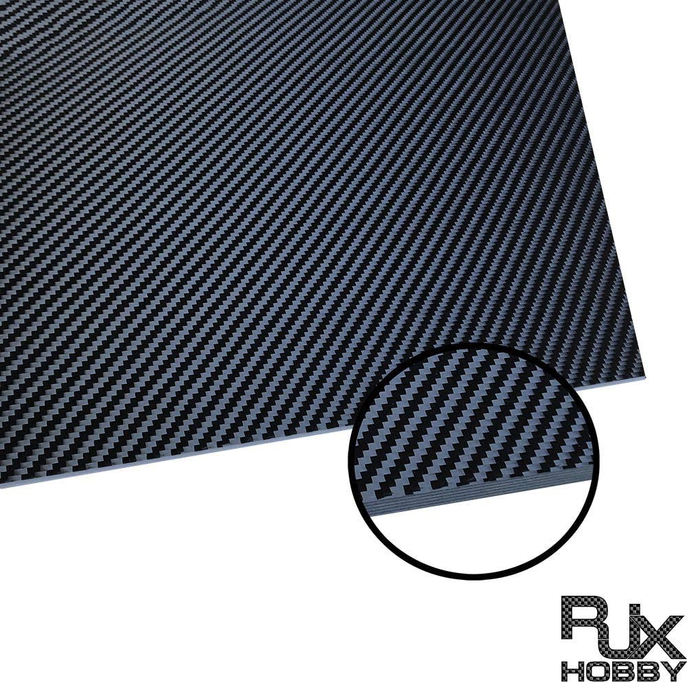 3K Twill Weave Carbon Fiber Plate - 400x500mm (1.5mm-6mm Thickness Options) - Matte Surface 100% Pure Carbon Fiber Sheet for Automotive, DIY Projects & Industrial Applications