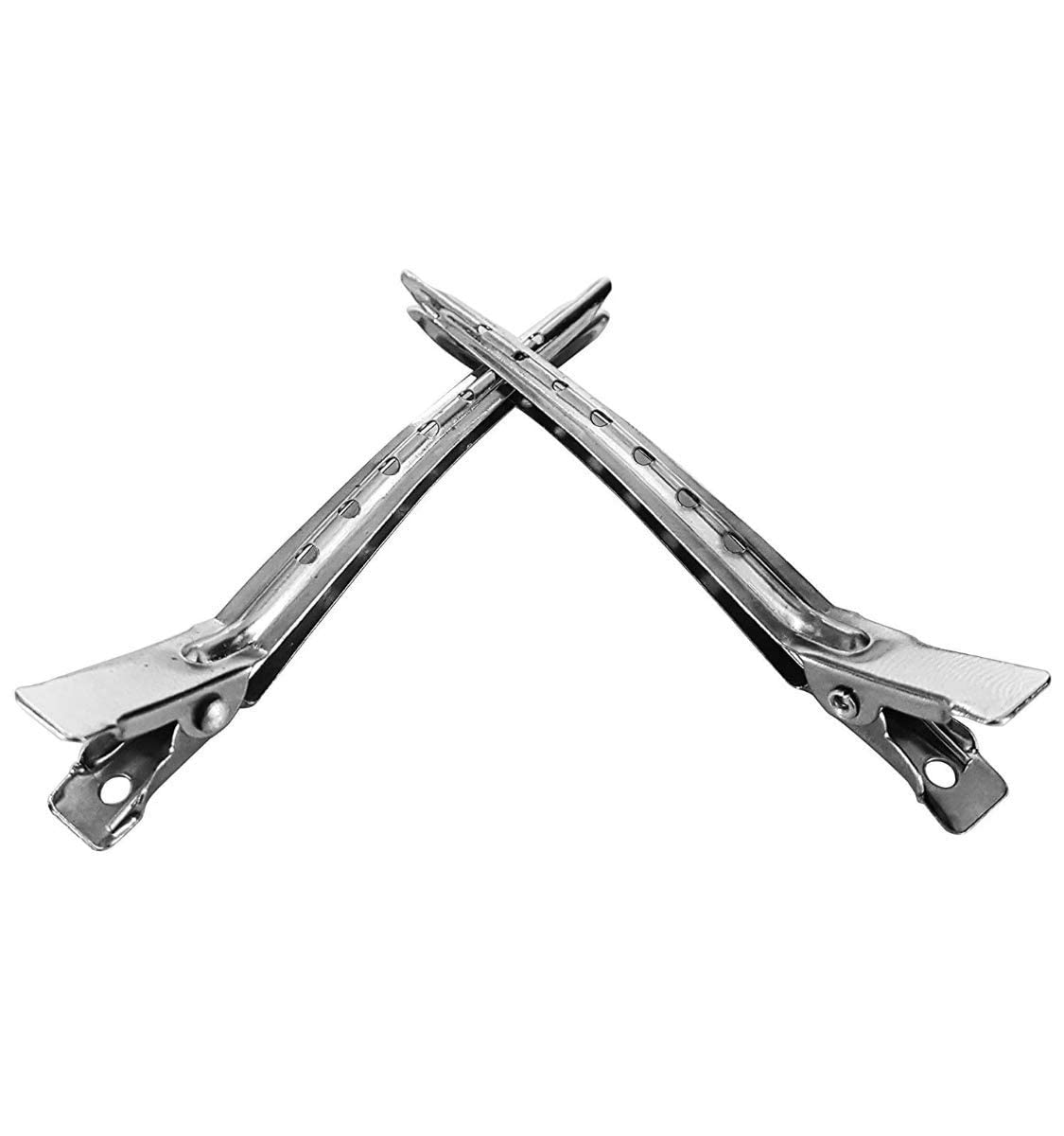ZAUKY Professional Hair Sectioning Clips for Styling - 12 Pack Steel Silver Hairdressing Pins for Men & Women - Perfect for Salon, Braiding, Cutting & Coloring Hair