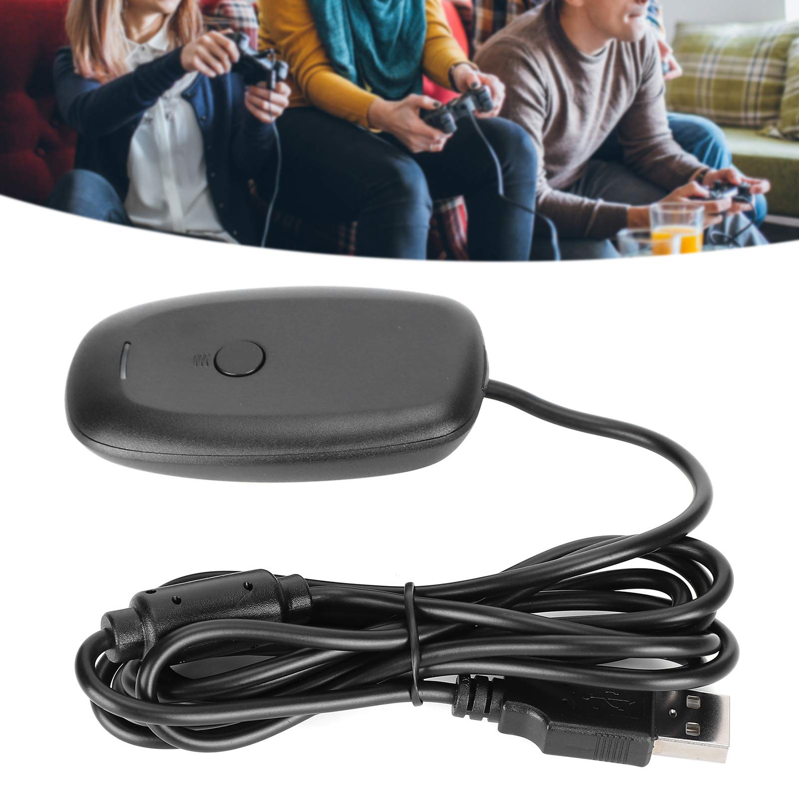 Wireless USB PC Laptop Gaming Controller Adapter for Xbox 360 - Compatible with Windows 10/8/7, Plug & Play Receiver for Seamless Gaming Experience - Perfect for PC Gaming, Emulators & Console Controllers