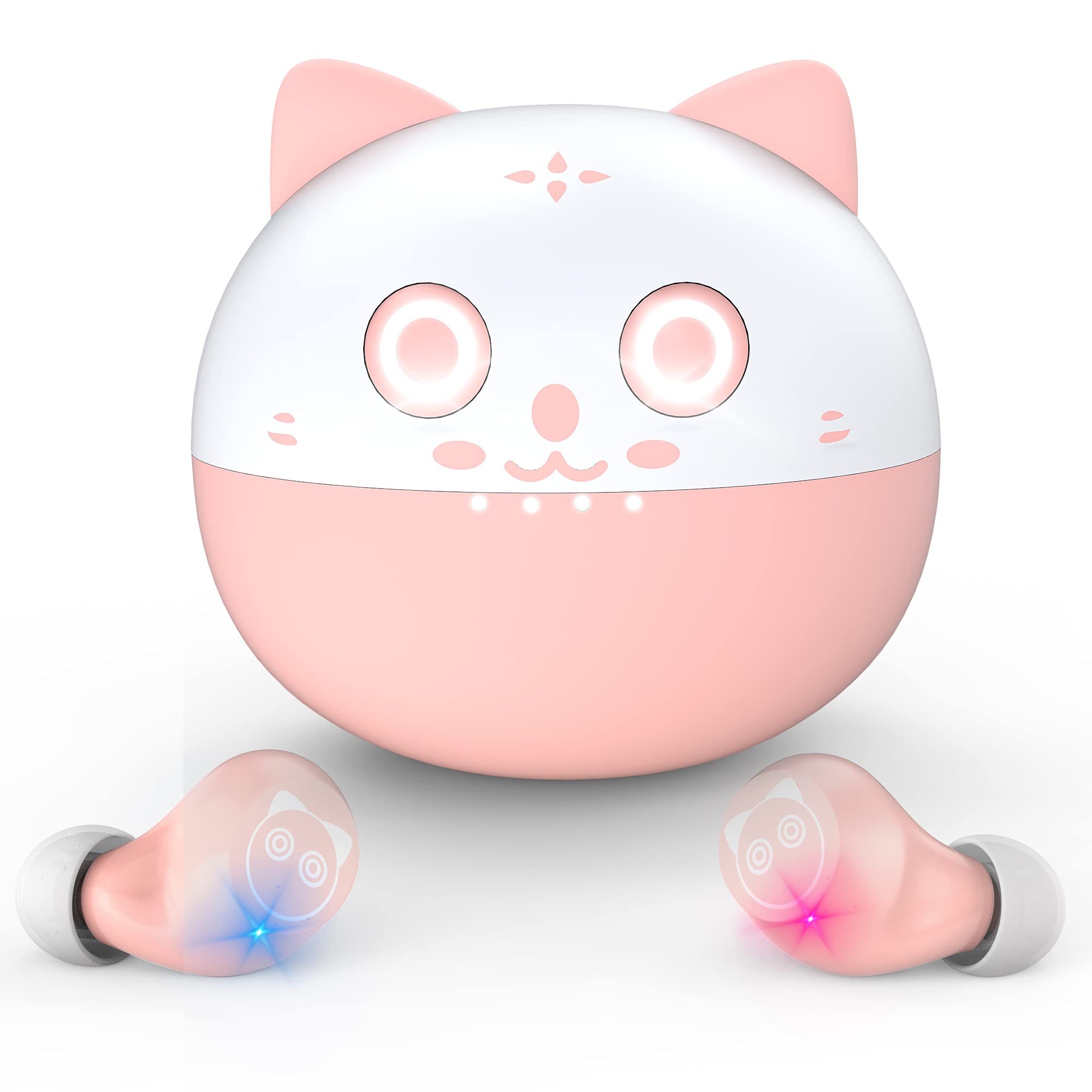Pink Wireless Earbuds Bluetooth 5.1, 36H Playtime - Perfect for Girls' Workouts & Travel