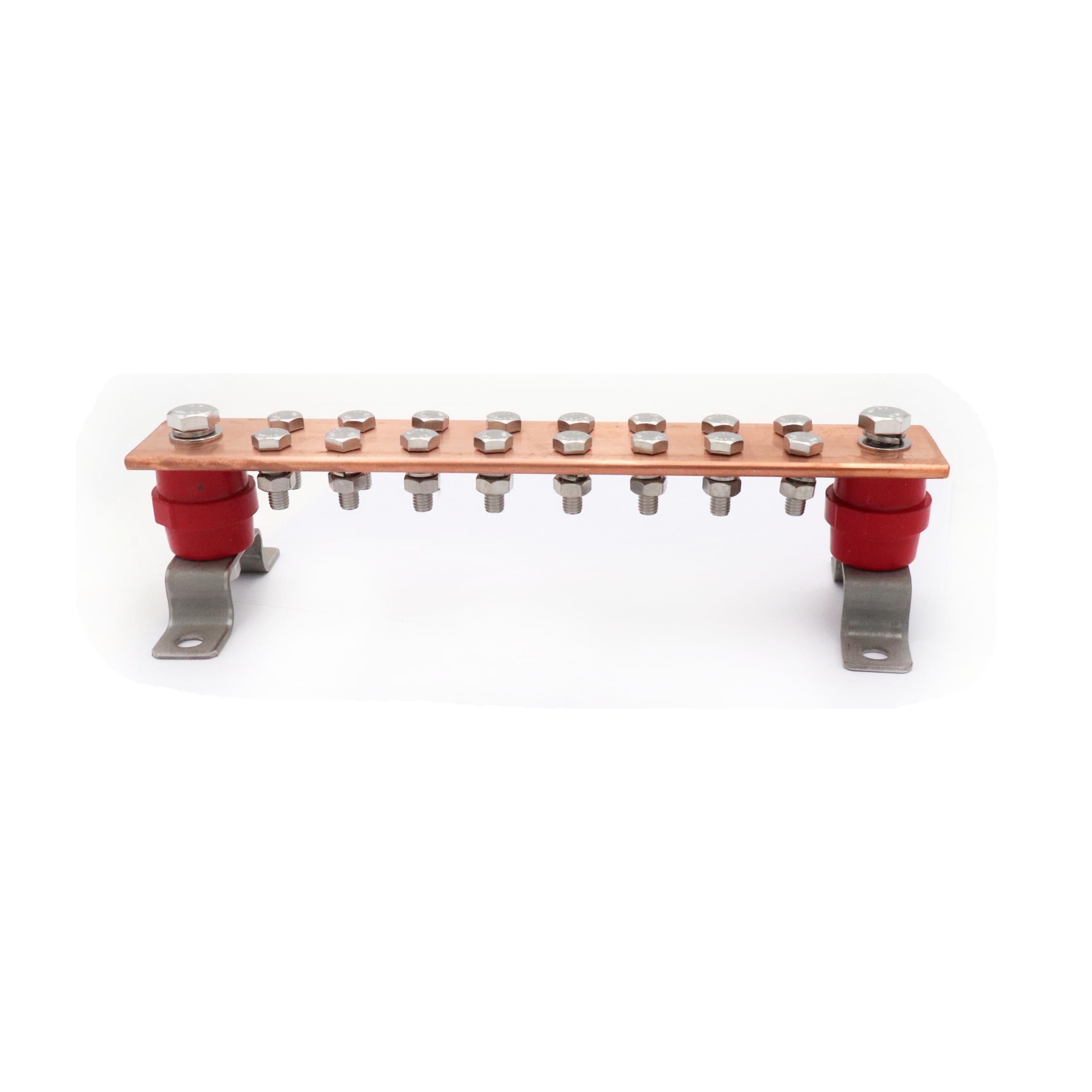 16 Terminal Wall Mount Copper Ground Bar Kit - 0.24