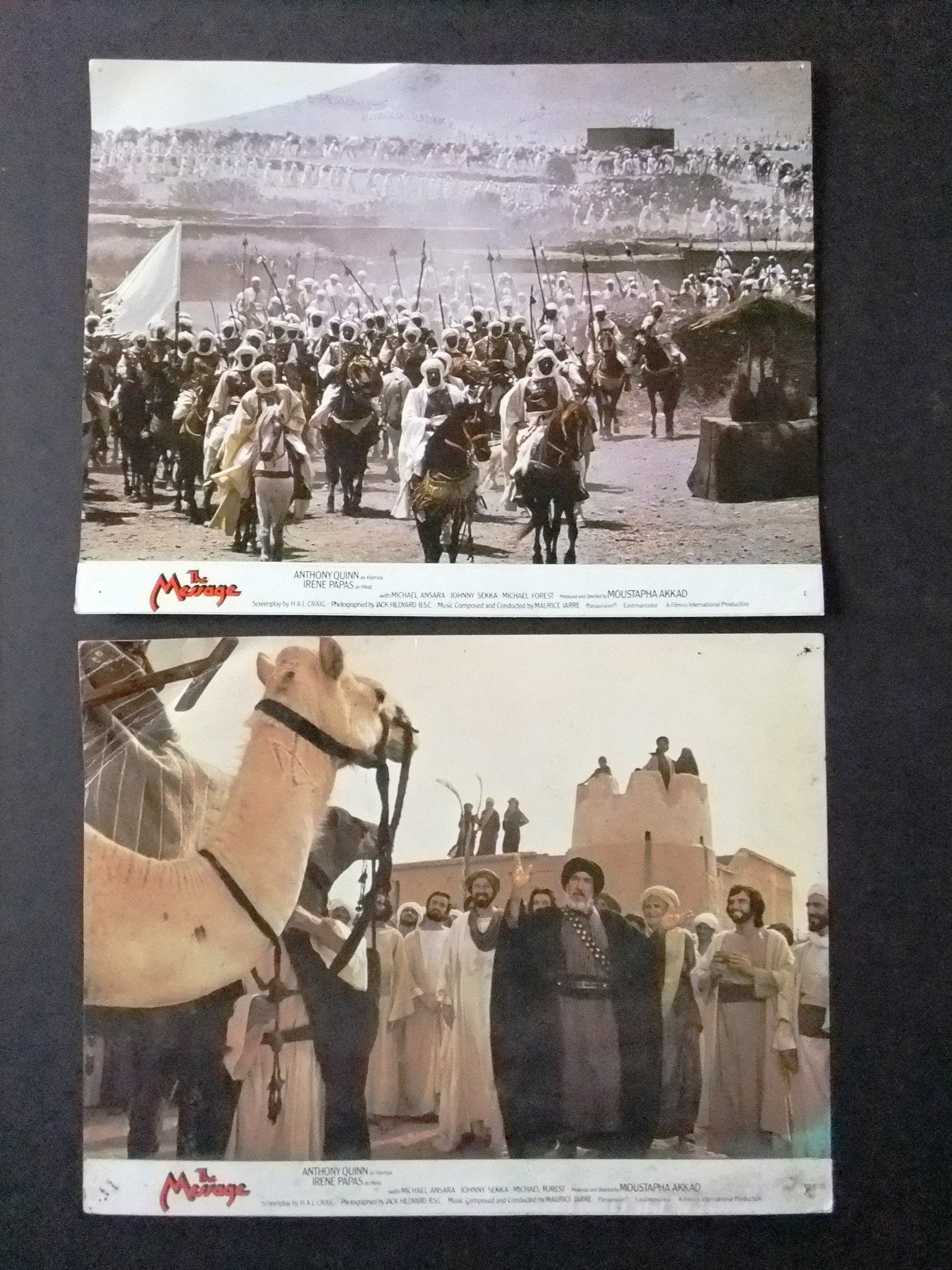 Vintage 1970s UK Original Lobby Card Set of 10 - The Message Movie with Anthony Quinn (11x14) - Perfect for Film Memorabilia Collectors & Home Theater Decor