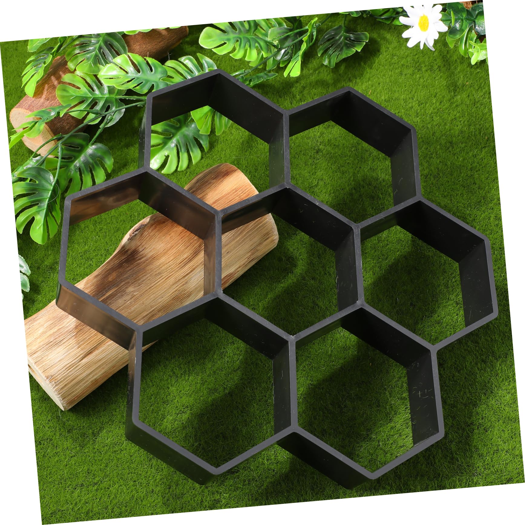 Hexagonal Concrete Brick Mold - DIY Cement Floor Tile Molds for Garden, Driveway & Walkway | Durable Walk Maker for Outdoor Patio, Pathway & Landscaping Projects