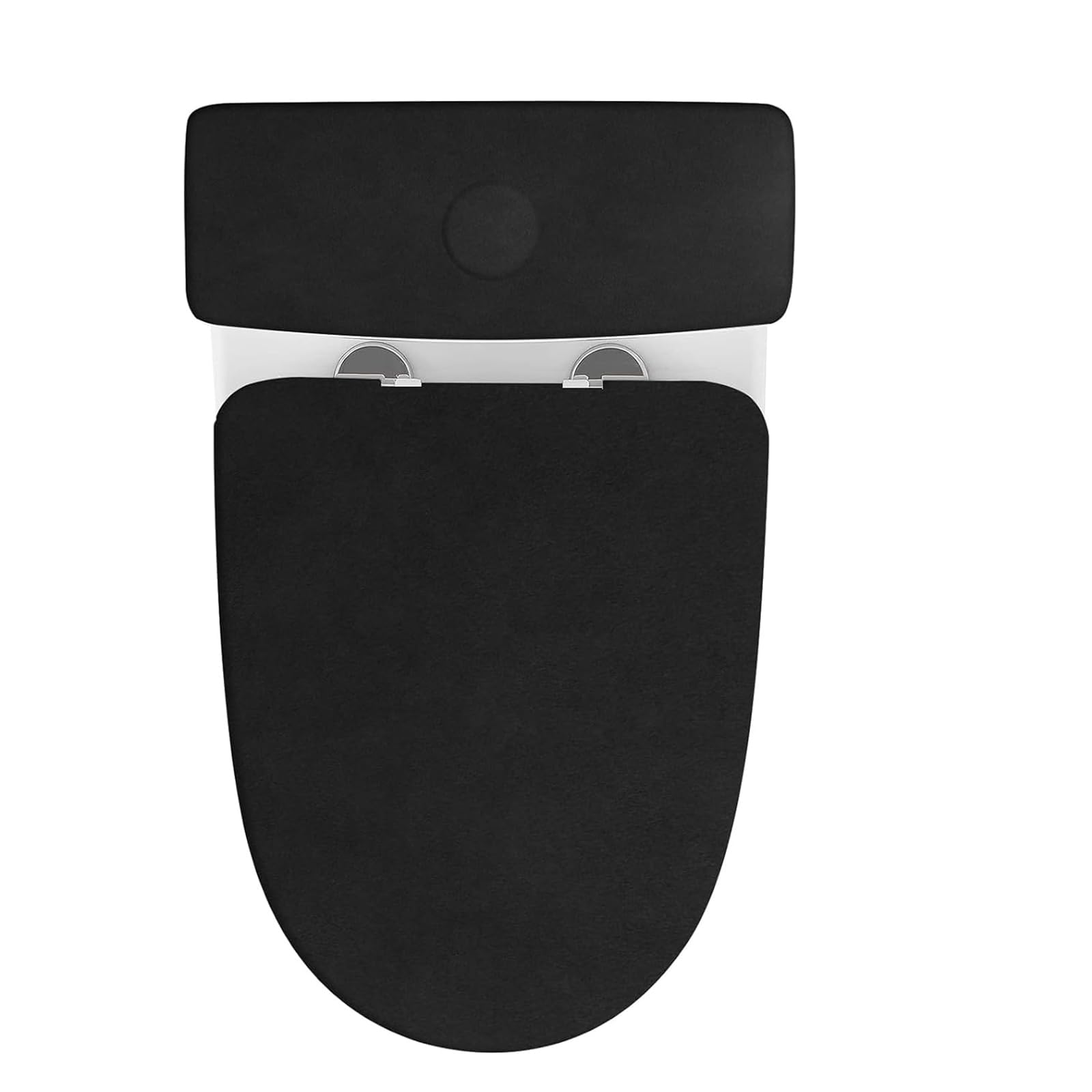 Soft Elastic Toilet Seat Cover and Tank Lid Set - Machine Washable, Universal Fit for Most Toilet Sizes (Black) | Bathroom Comfort & Hygiene Upgrade for Home, Hotel, and Office Use