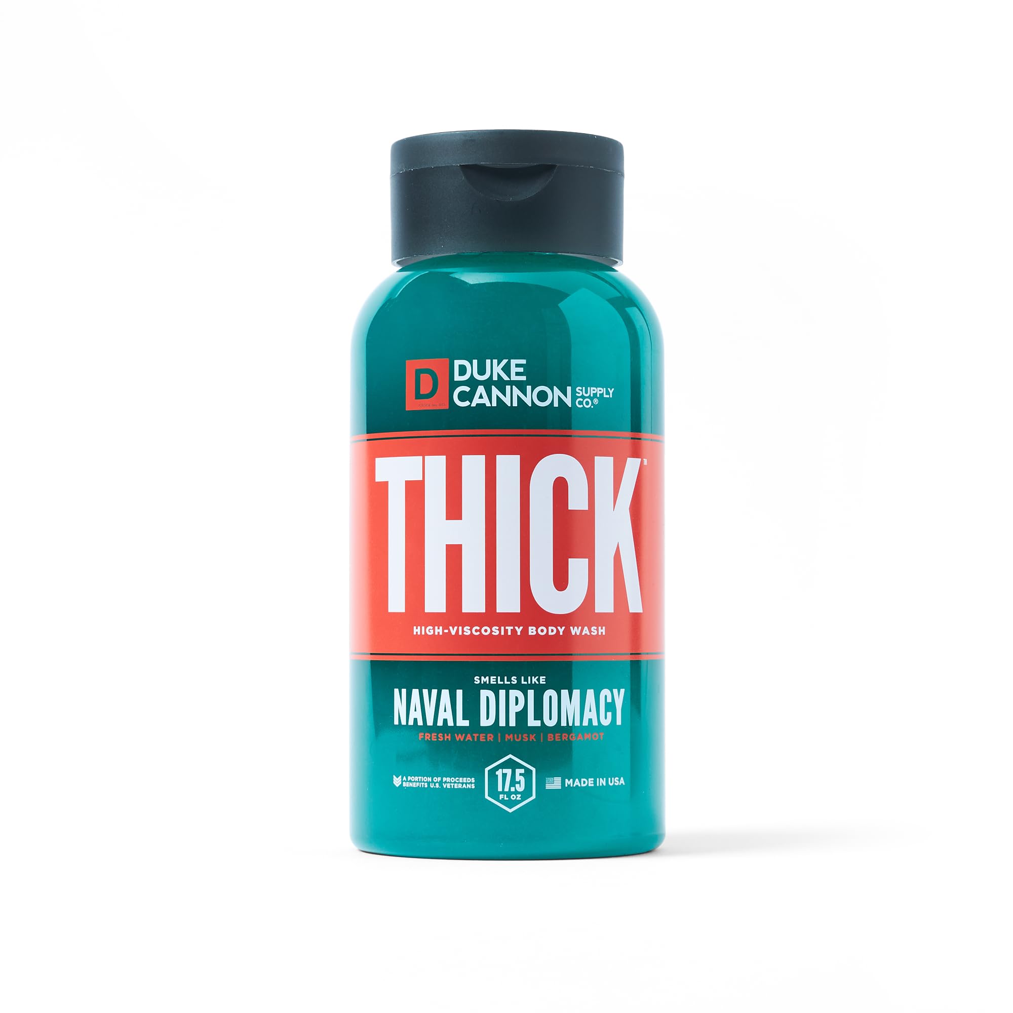 Duke Cannon Supply Co. THICK High-Viscosity Men's Body Wash - 4 Pack Variety Box with Premium Plant-Based Thickeners, Superior Lather & Natural Exfoliants (17.5 Fl Oz Each) - Ideal for Gym, Travel & Daily Shower Routine