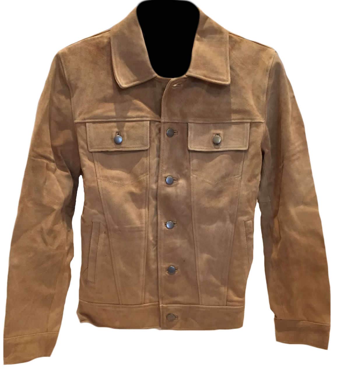 Men's Stylish Suede Leather Buttoned Coat - Winter Fashion Jacket for Casual & Formal Outfits | Perfect for Office, Dates & Outdoor Events