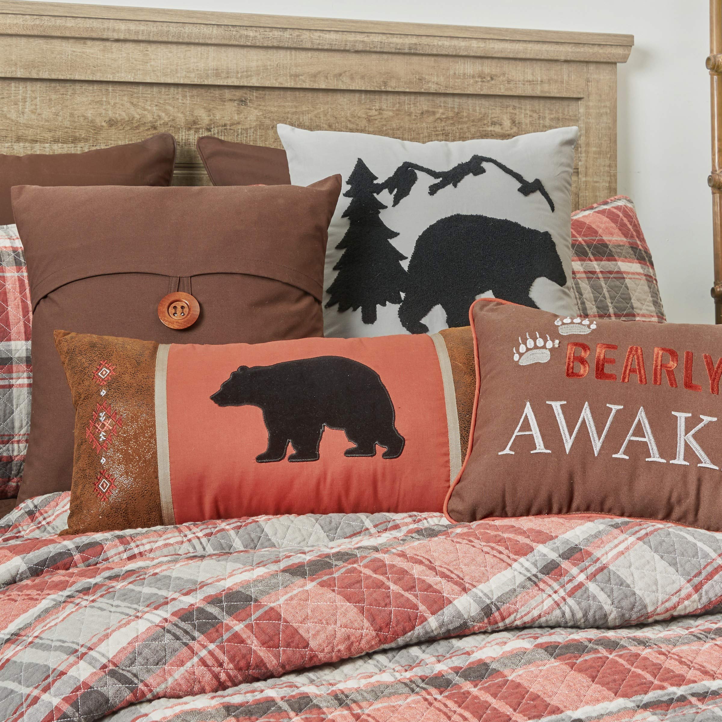 C&F Home Saffron Rustic Plaid Full/Queen Cotton Reversible Quilt Set - 3-Piece Machine Washable Bedding for Lodge, Cabin & Woodland Decor - Orange Plaid Design for Cozy Bedroom Retreat