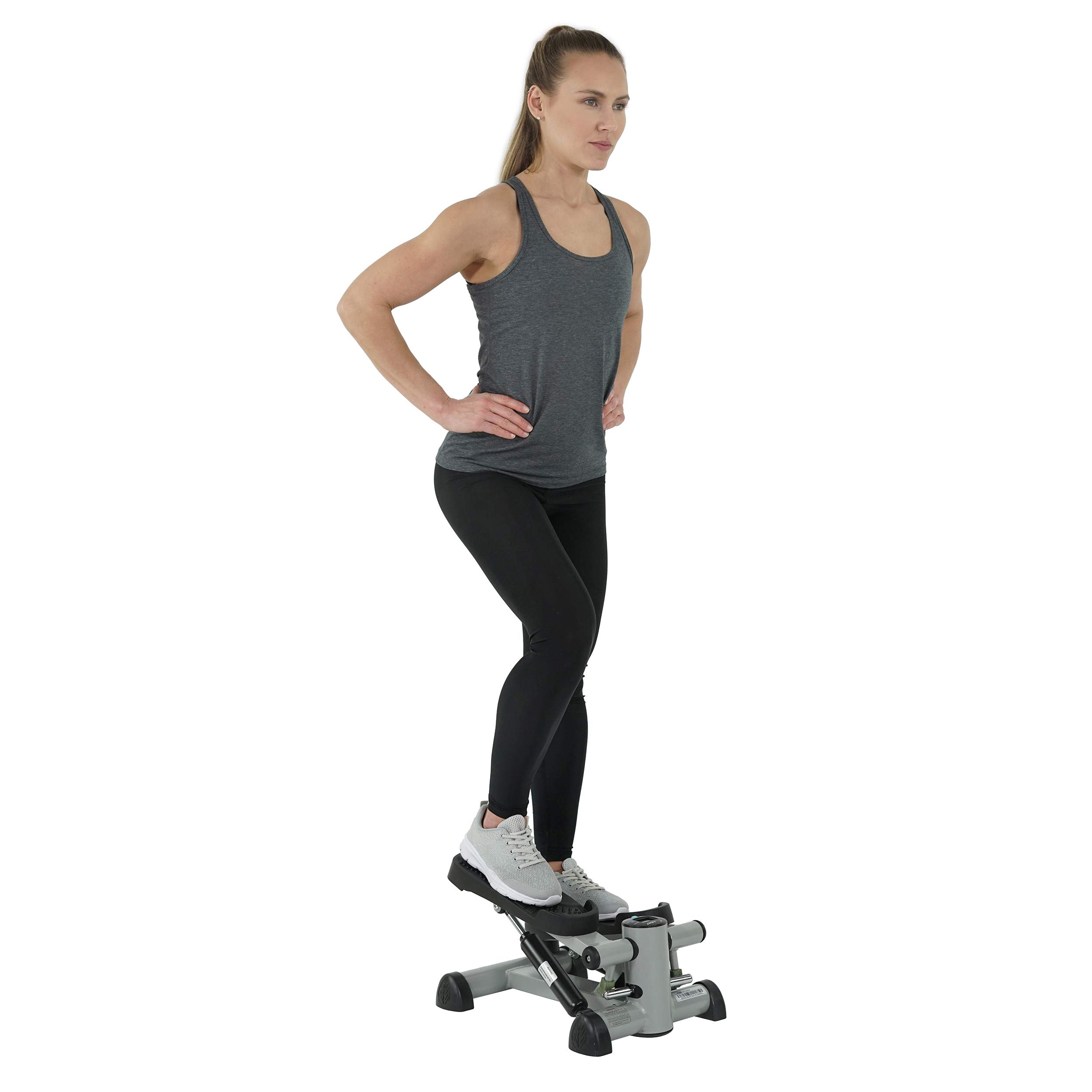 Efitment Mini Stepper - Portable Stair Climber for Home Workouts with Resistance Bands & LCD Monitor | Cardio Exercise Equipment for Thighs, Legs & Glutes | Non-Slip Pedals for Safe Indoor Fitness Training
