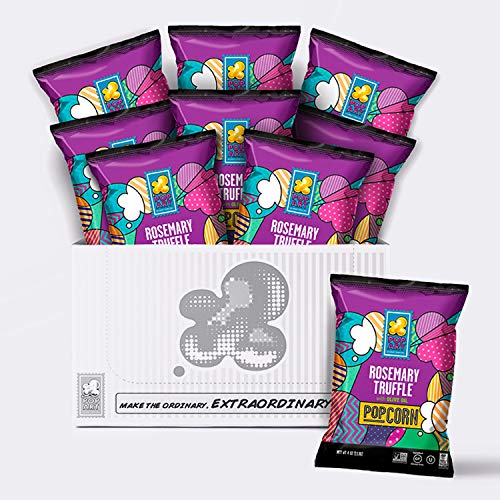Gourmet Popcorn - Rosemary Truffle Flavor (9 Pack) | Artisanal Popcorn Snacks | Perfect for Movie Nights, Parties & Gifts
