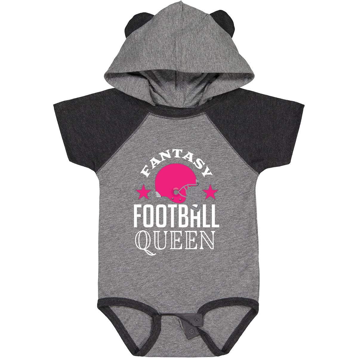 Inktastic Fantasy Football Queen Baby Bodysuit - Cute Football Outfit for Baby Girls - Soft Cotton Onesie for Game Day, Baby Shower & Sports Fan Gifts