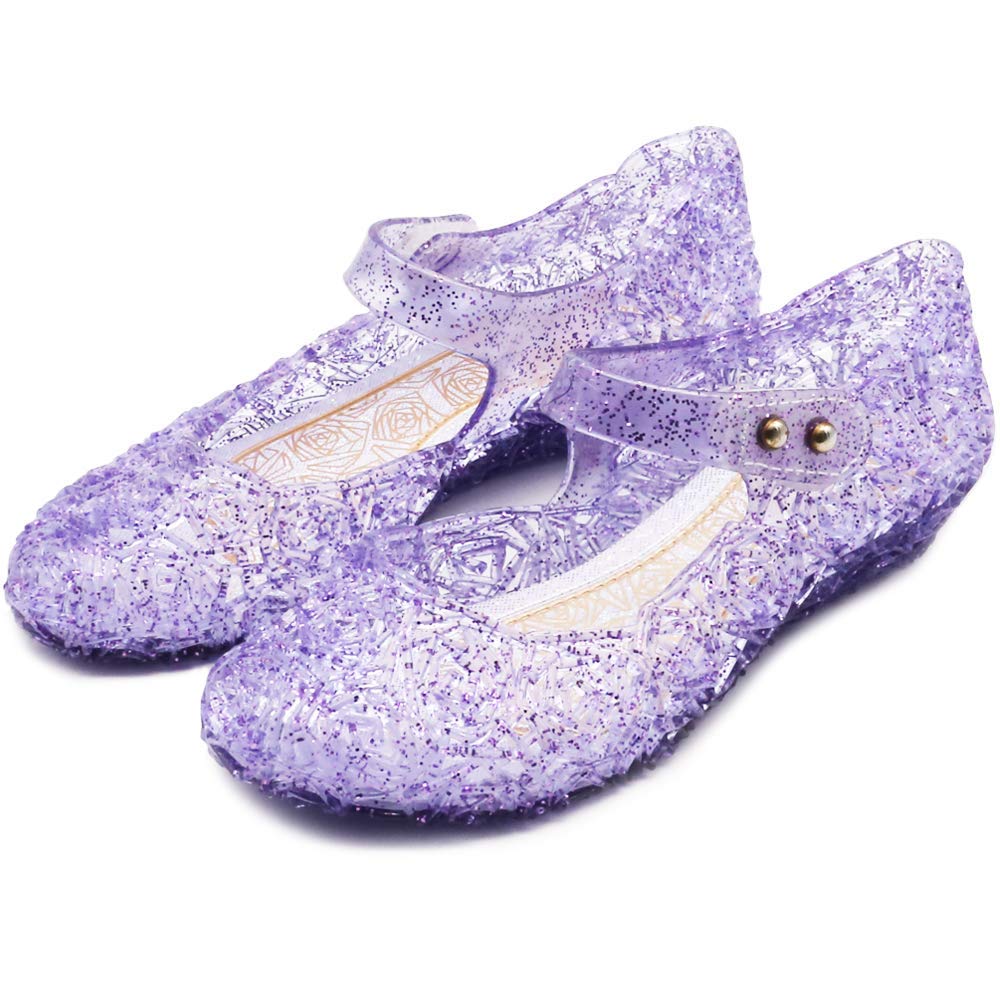 Princess Girls Sandals | Dress Up Dance Party Shoes | Kids Toddler Mary Janes Jelly Sandals for Cosplay & Playtime