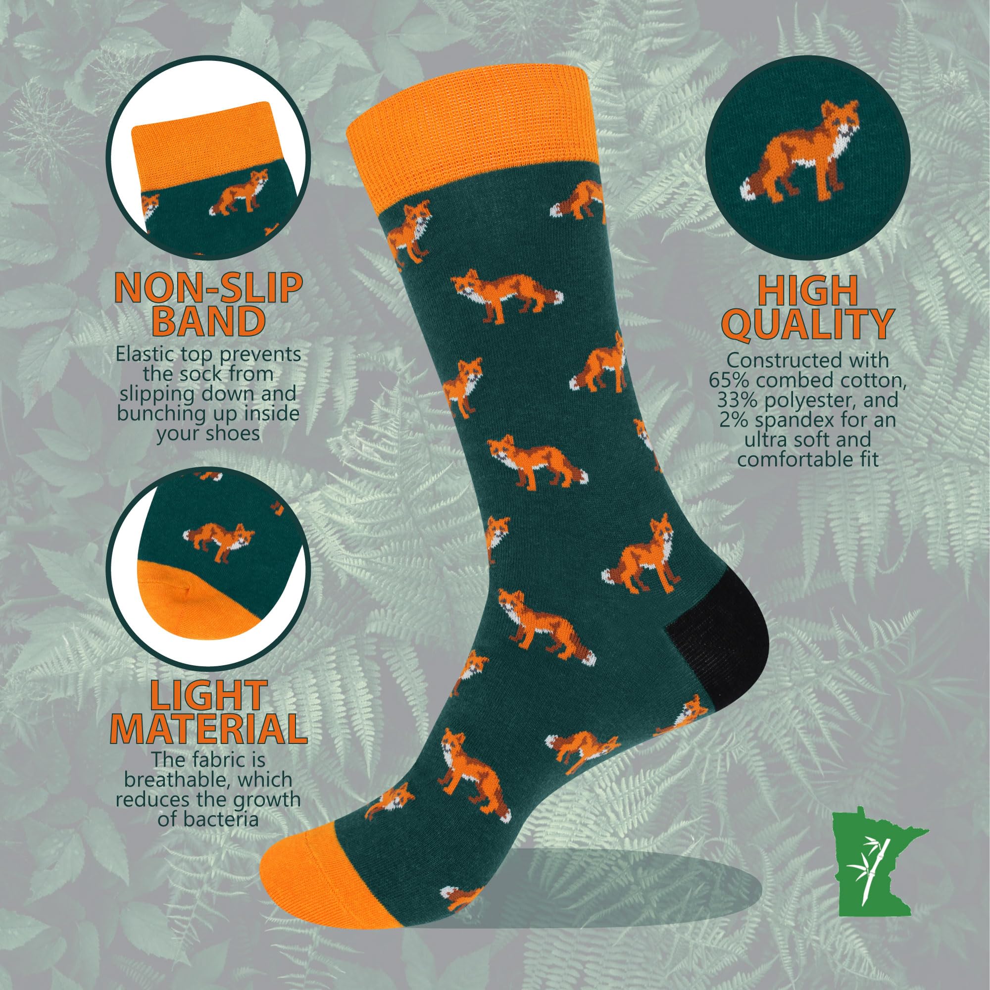 BambooMN Novelty Socks for Women & Teens - Fun Crazy Socks for Casual Outfits | Cute & Comfortable Ankle Socks for Everyday Wear, Gifts, and Funny Fashion