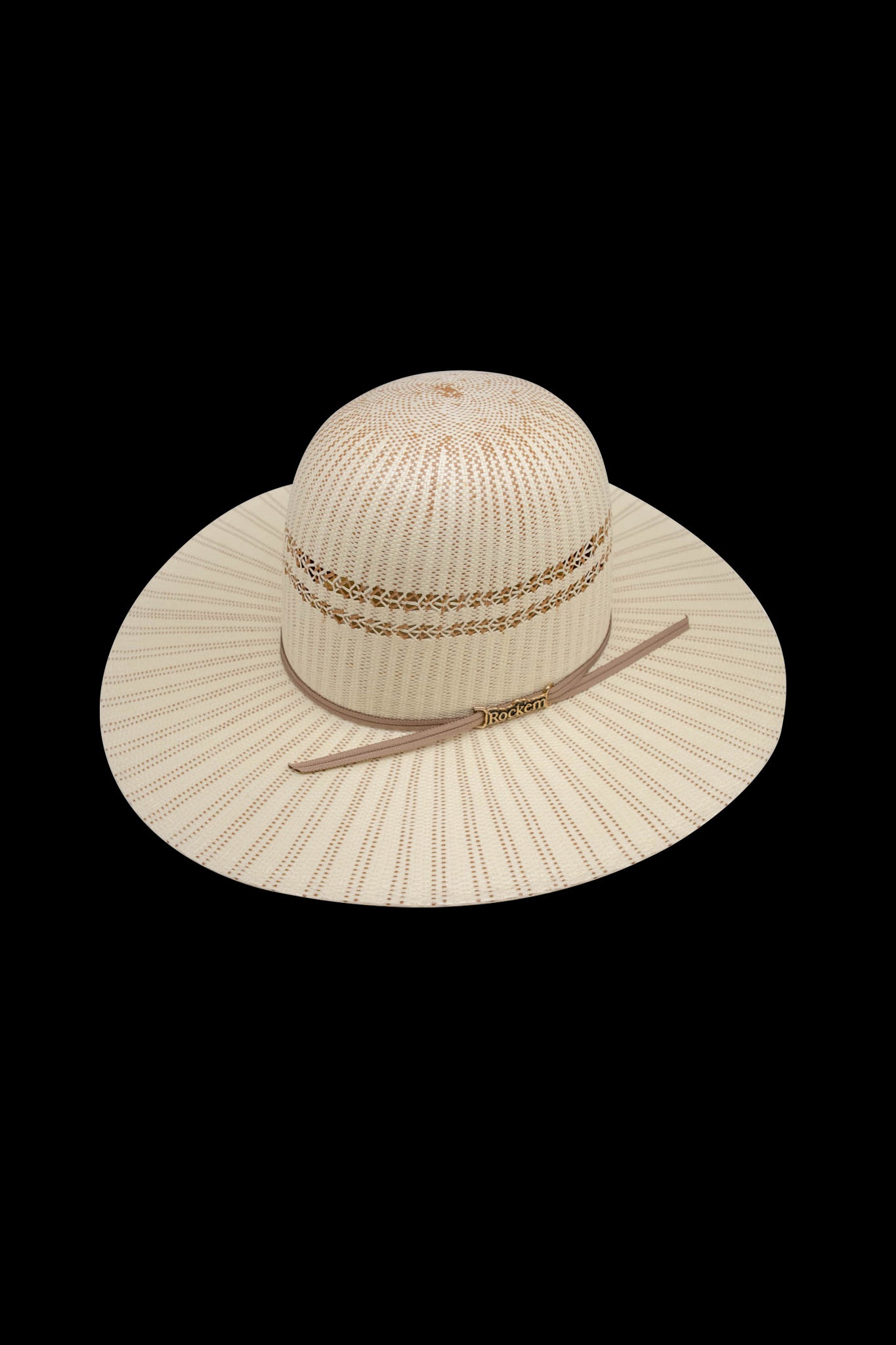 Rock'em 10X Carter Open Crown Straw Hat for Men & Women - Breathable Summer Sun Hat for Outdoor Activities, Beach, Gardening, and Fishing