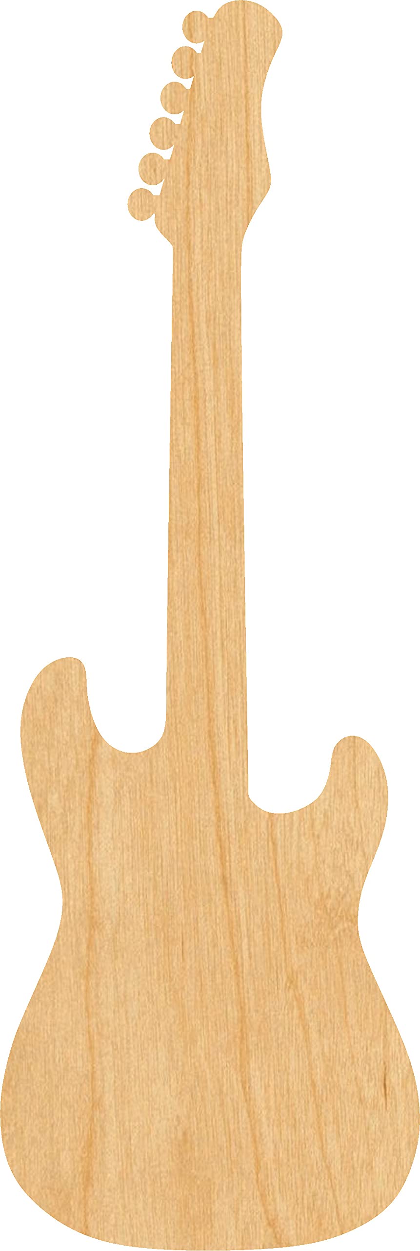 Laser Cut Electric Guitar Wood Shape - 2 Inch Craft Supplies for DIY Projects, Home Decor, and Scrapbooking