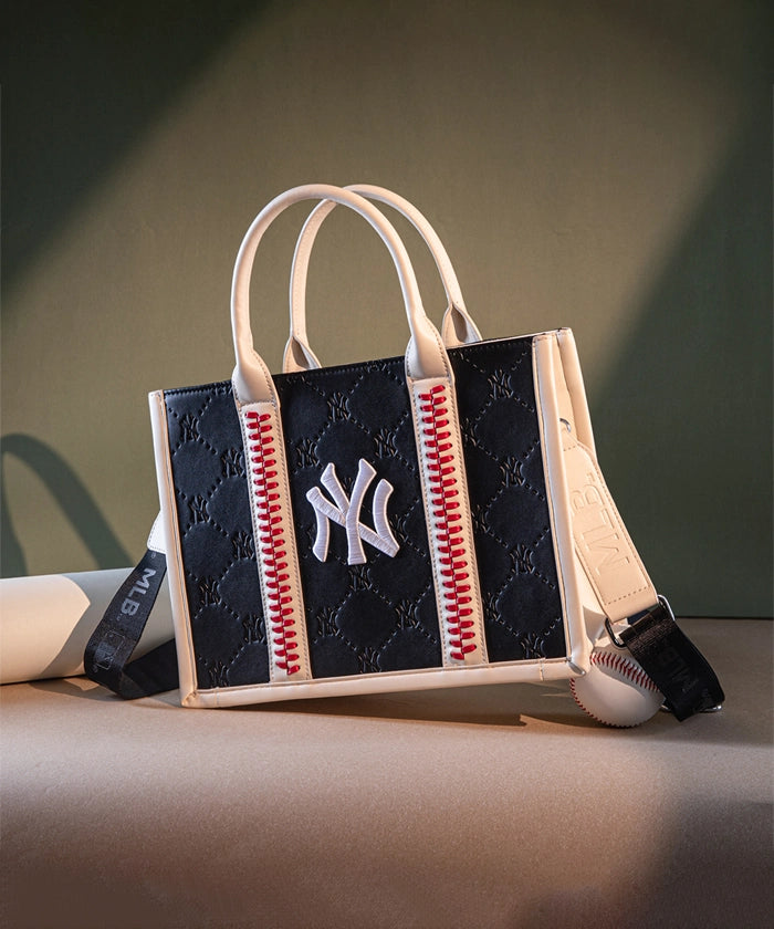 MLB New York Yankees Embroidered Baseball Tote Bag - Stylish & Durable for Game Day, Shopping & Travel