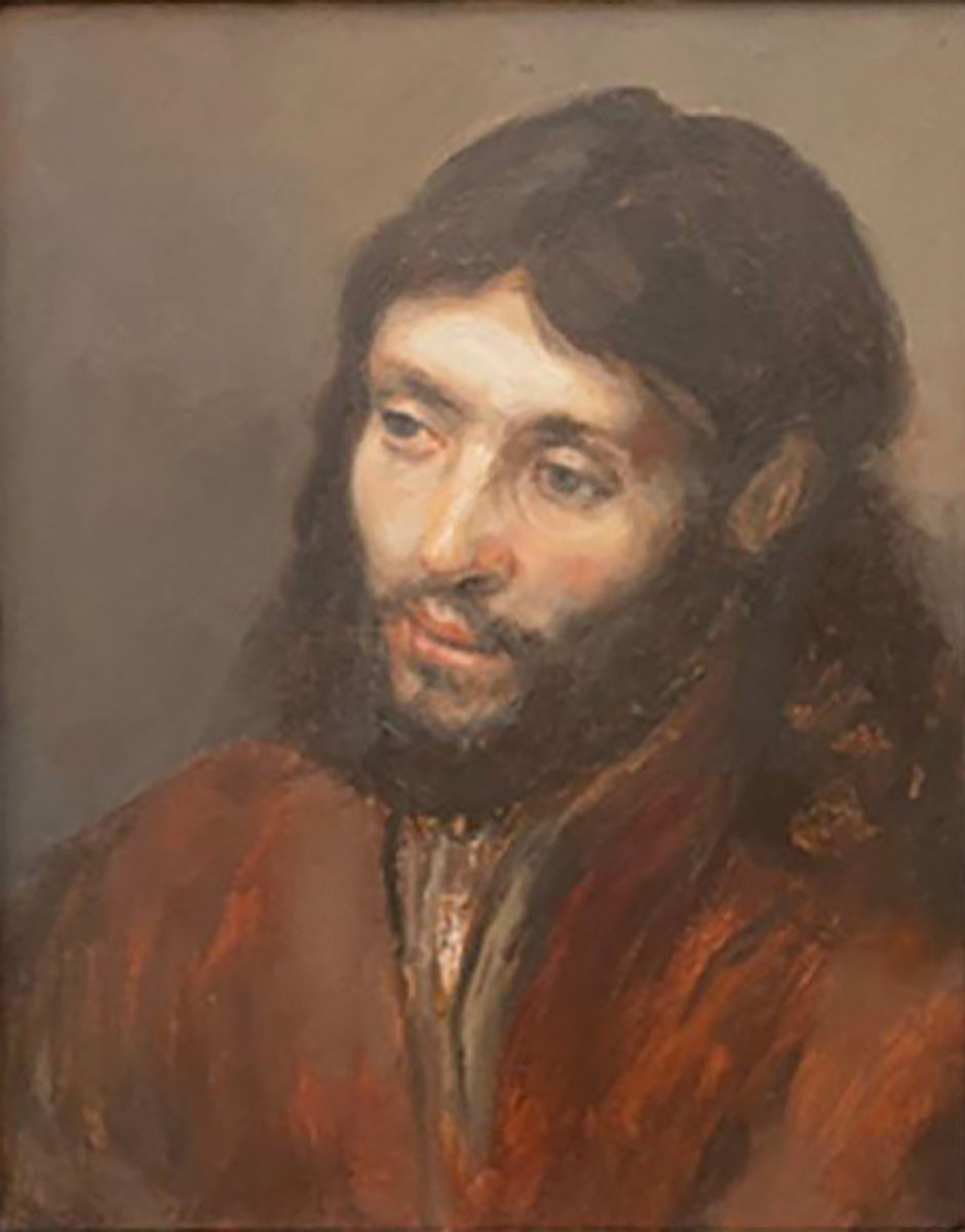 Christ (After Rembrandt) Original Painting - Religious Artwork for Home Decor & Church Interiors