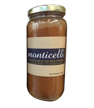Premium Sweet Red Pepper Powder | Monticelli | 250g | All-Natural Spice for Cooking, Seasoning & BBQ | Perfect for Soups, Stews & Meat Rubs