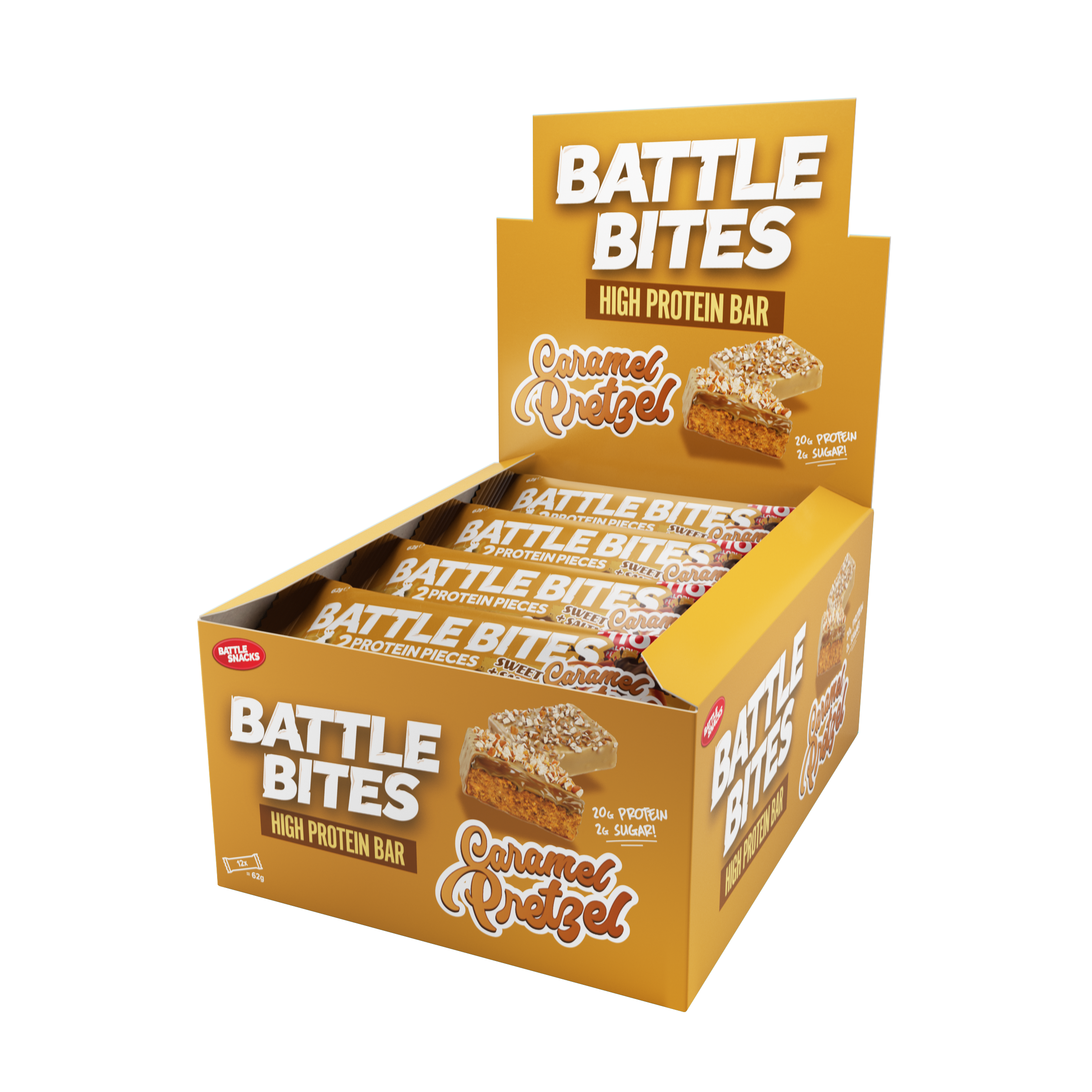 Battle Bites Protein Bars - High Protein Low Sugar Snack Bars (12 Pack, 62g Each) - Variety Pack All Flavors - Perfect for Gym, Hiking & On-the-Go Energy Boost
