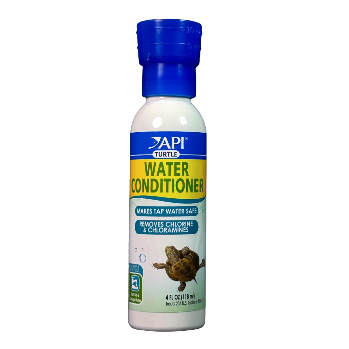 API TURTLE WATER CONDITIONER - 4 oz Bottle for Reptile & Turtle Tanks | Removes Chlorine & Heavy Metals | Safe for Aquatic Pets | Perfect for Water Changes & Tank Maintenance