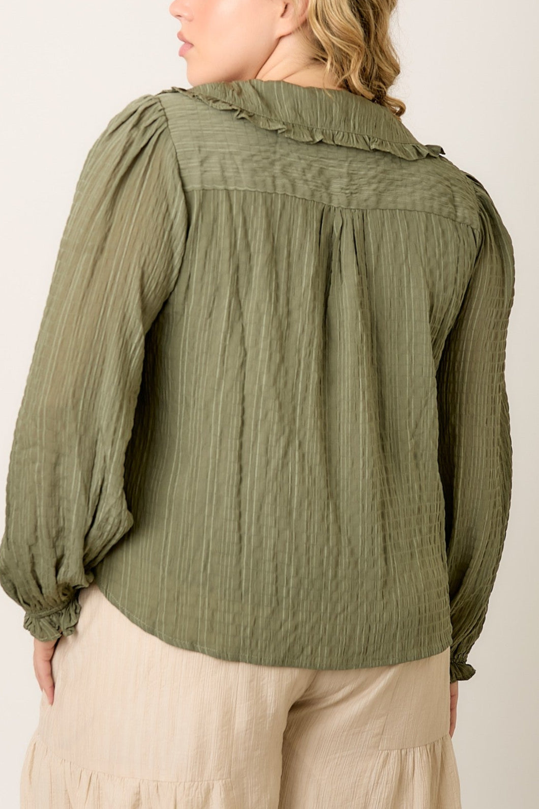 Ready To Go Blouse | Women's Casual Long Sleeve Tops | Perfect for Office, Date Night & Travel