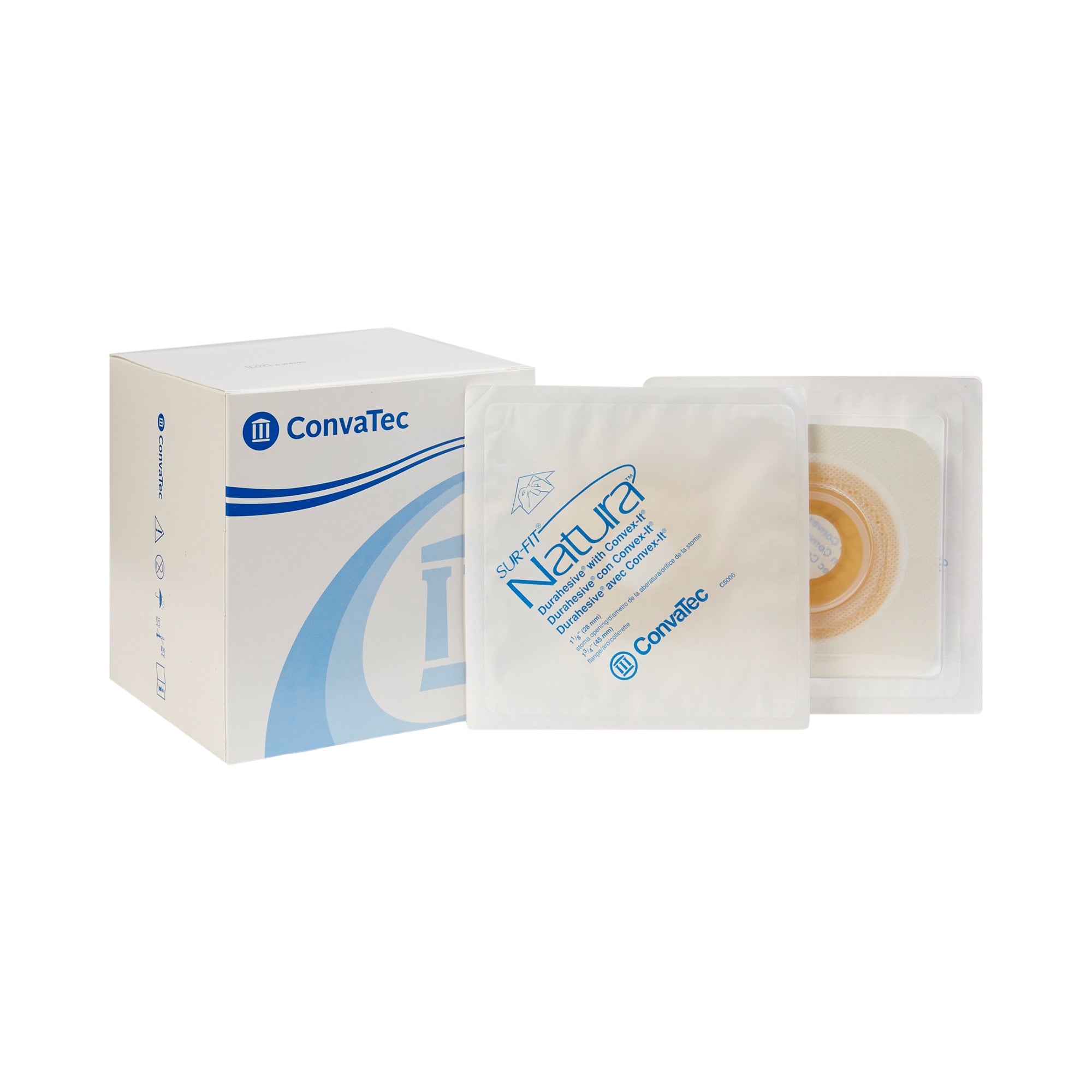 ConvaTec SUR-FIT Natura Durahesive Pre-Cut Ostomy Skin Barrier - 1-1/8