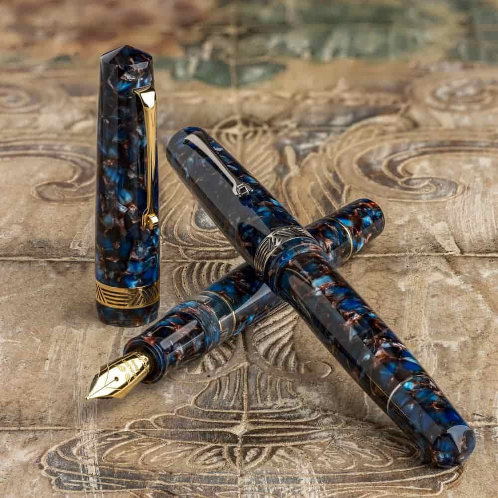 Leonardo Fountain Pen Momento Magico 14K Gold Nib - Pietra Salata Limited Edition 2022 - Luxury Writing Instrument for Professionals & Collectors - Perfect for Signatures, Calligraphy & Gift Giving
