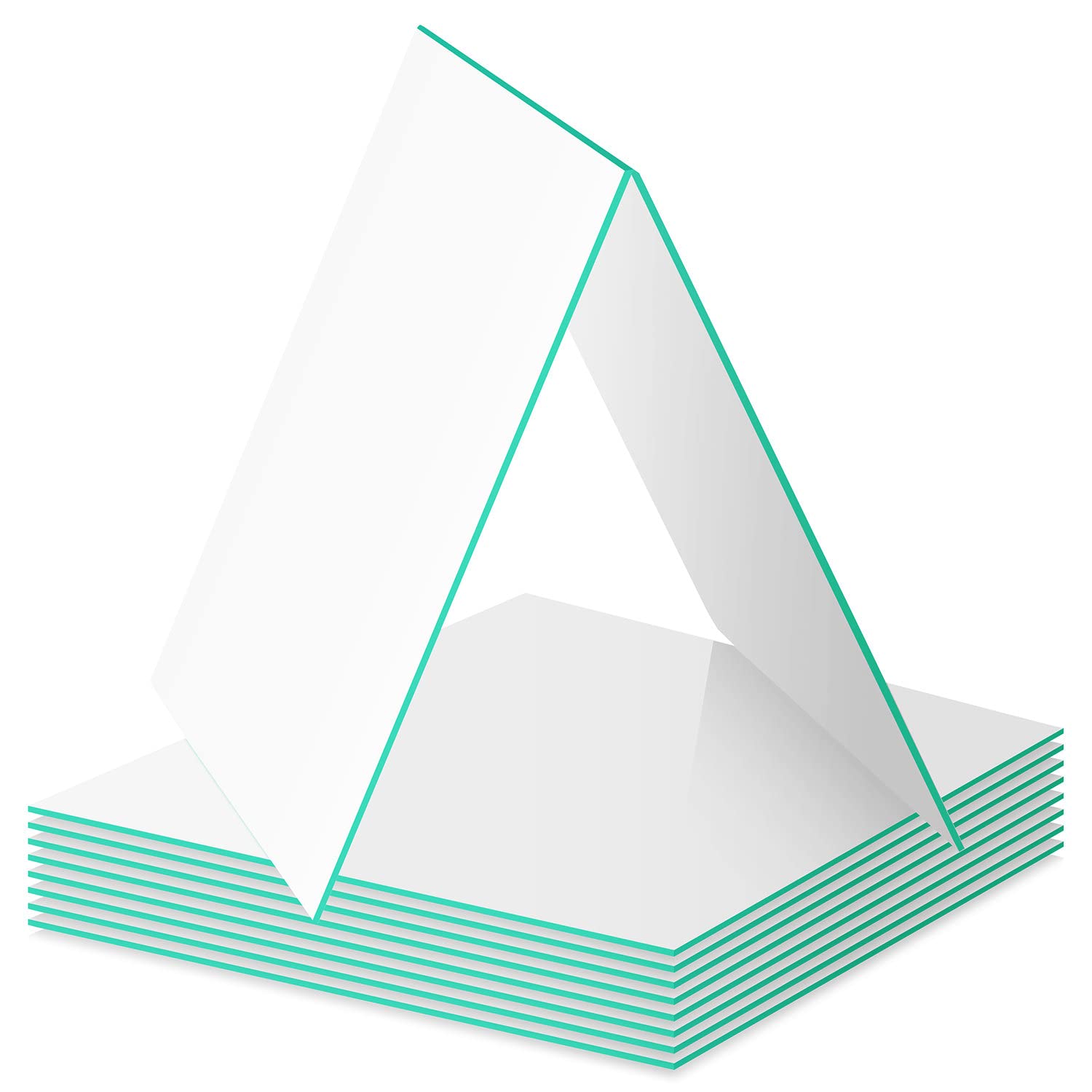 Stonylab Glass Backed TLC Silica Gel 60 Plates - 7.9 x 7.9 Inch Thin Layer Chromatography Analytical Plates with Silica Gel 60 GF254 (Pack of 10) - Perfect for Laboratory Analysis, Chemical Separation & Research Experiments