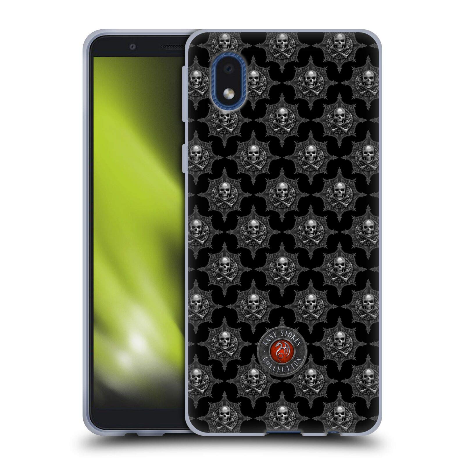 Anne Stokes Skull Tribal Soft Gel Case for Samsung Galaxy A01 Core (2020) - Officially Licensed Protective Phone Cover with Unique Design for Everyday Use and Style