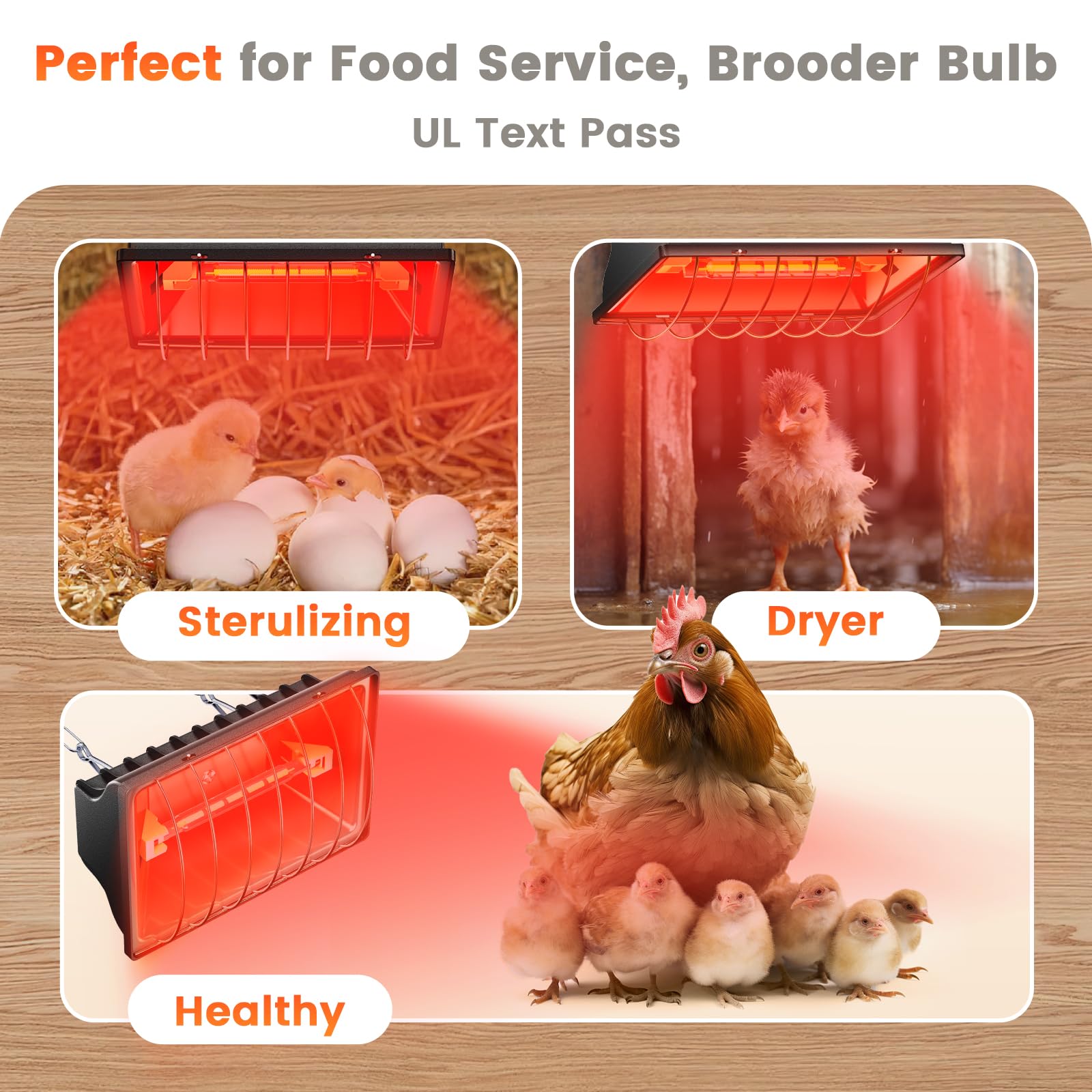 250W Brooder Heater for 30 Chicks - Adjustable Height Chicken Coop Heating Lamp with 7.86ft UL Certified Cord - Safe & Durable Heat Plate for Poultry, Ducklings & Small Animals - Perfect for Indoor Brooding, Winter Warming & Livestock Supplies