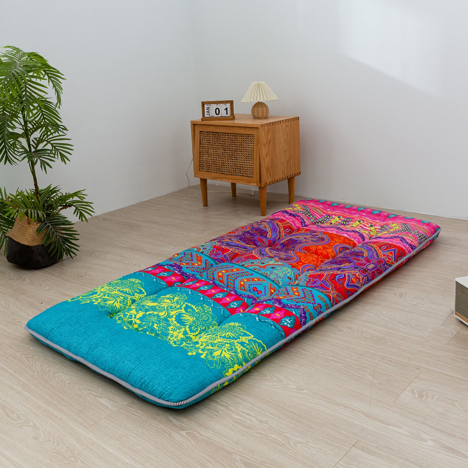 MAXYOYO Japanese Style Cot Futon Mattress - Foldable Floor Mattress, Tatami Mat & Bohemian Bed for Guest Room, Yoga, Meditation & Camping