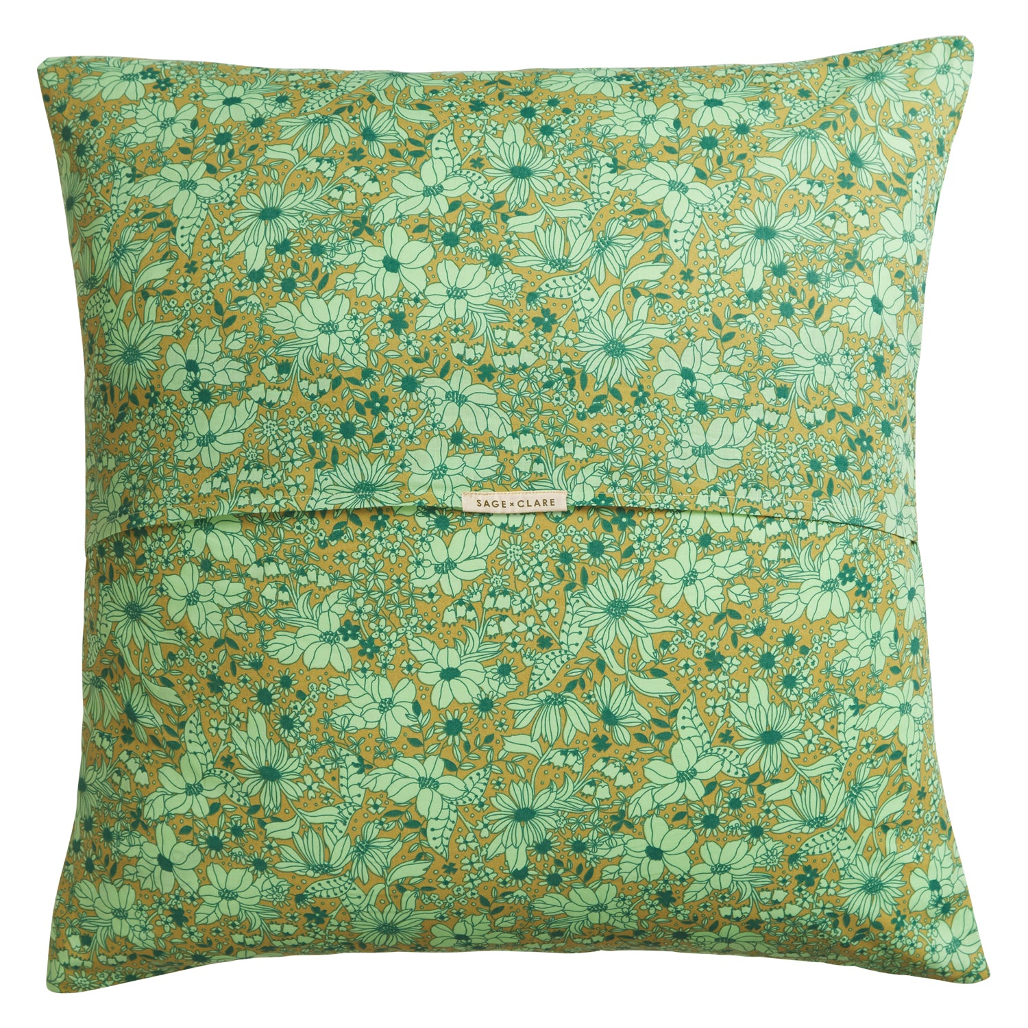 Evette 100% Cotton Euro Pillowcase Set - Soft & Breathable Standard Size 20x20 Inches (Olive Green) - Perfect for Bedroom, Guest Room & Home Decor