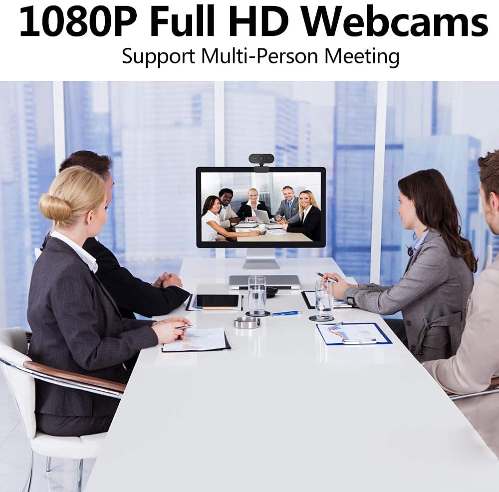 Peak Trading Full HD 1080P Webcam with Built-in Microphone - USB Plug & Play Computer Camera for Laptop, PC & Mac - Perfect for Video Conferencing, Live Streaming, Online Classes & Remote Work