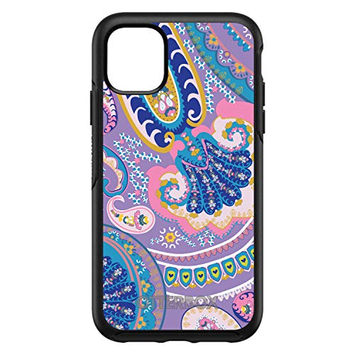 Purple Pink Blue Paisley On Black Case