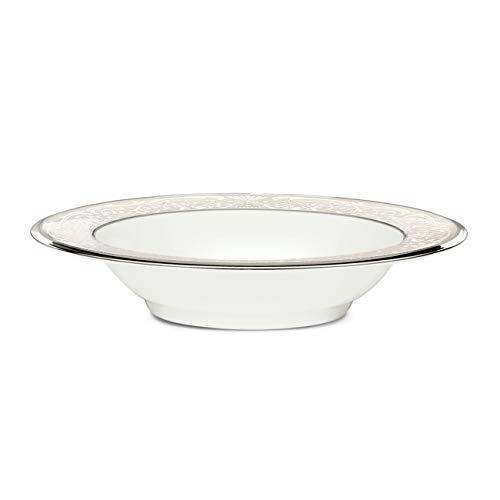 Noritake Silver Palace Elegant Fruit Bowl - Premium Porcelain Serving Bowl for Fresh Fruits, Desserts & Snacks | Perfect for Dining Table, Kitchen Counter & Party Display