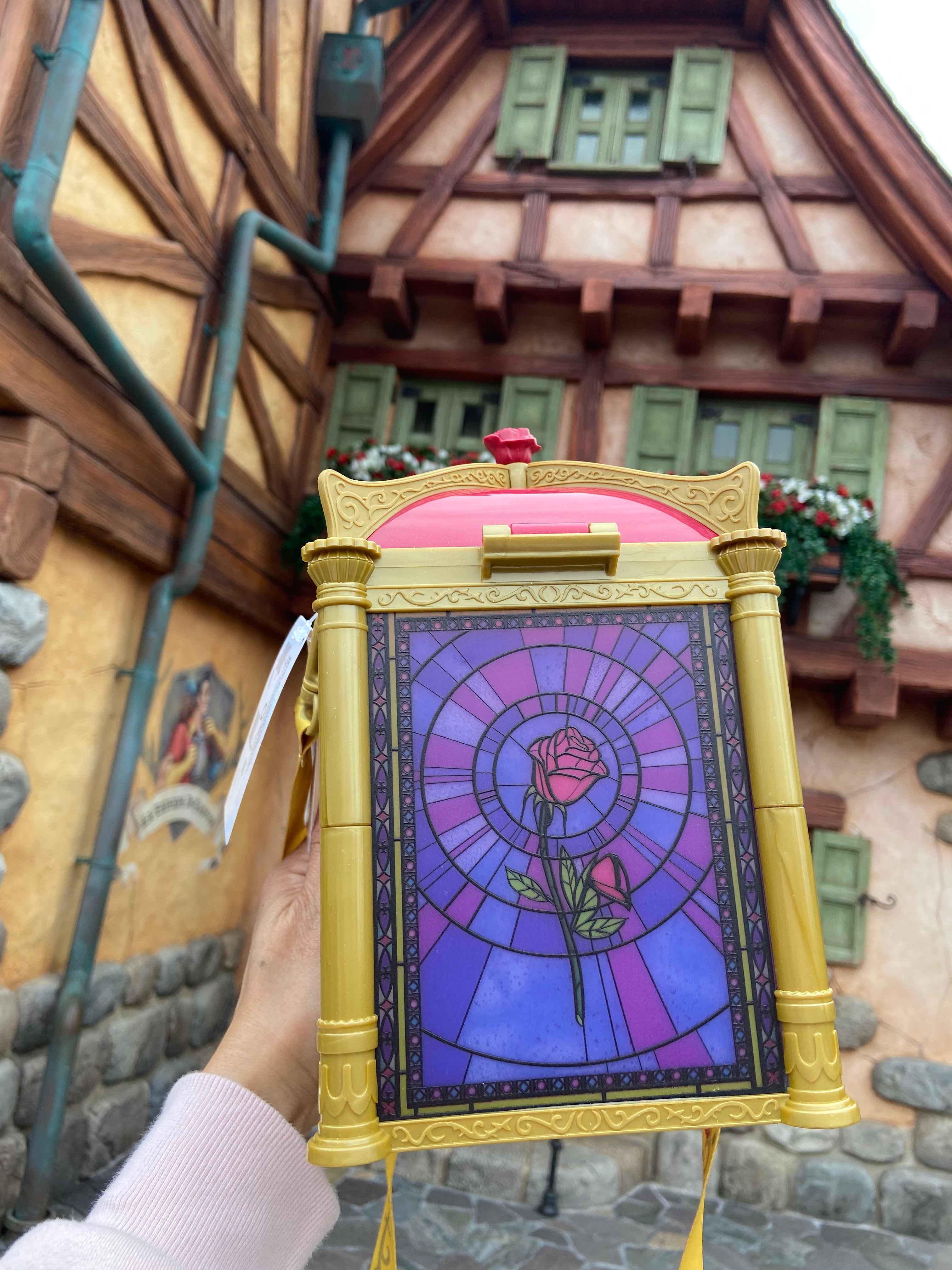 Tokyo Disney Beauty and the Beast Light Up Popcorn Bucket - Glowing Collectible Snack Container for Movie Nights, Disney Parks, and Themed Parties