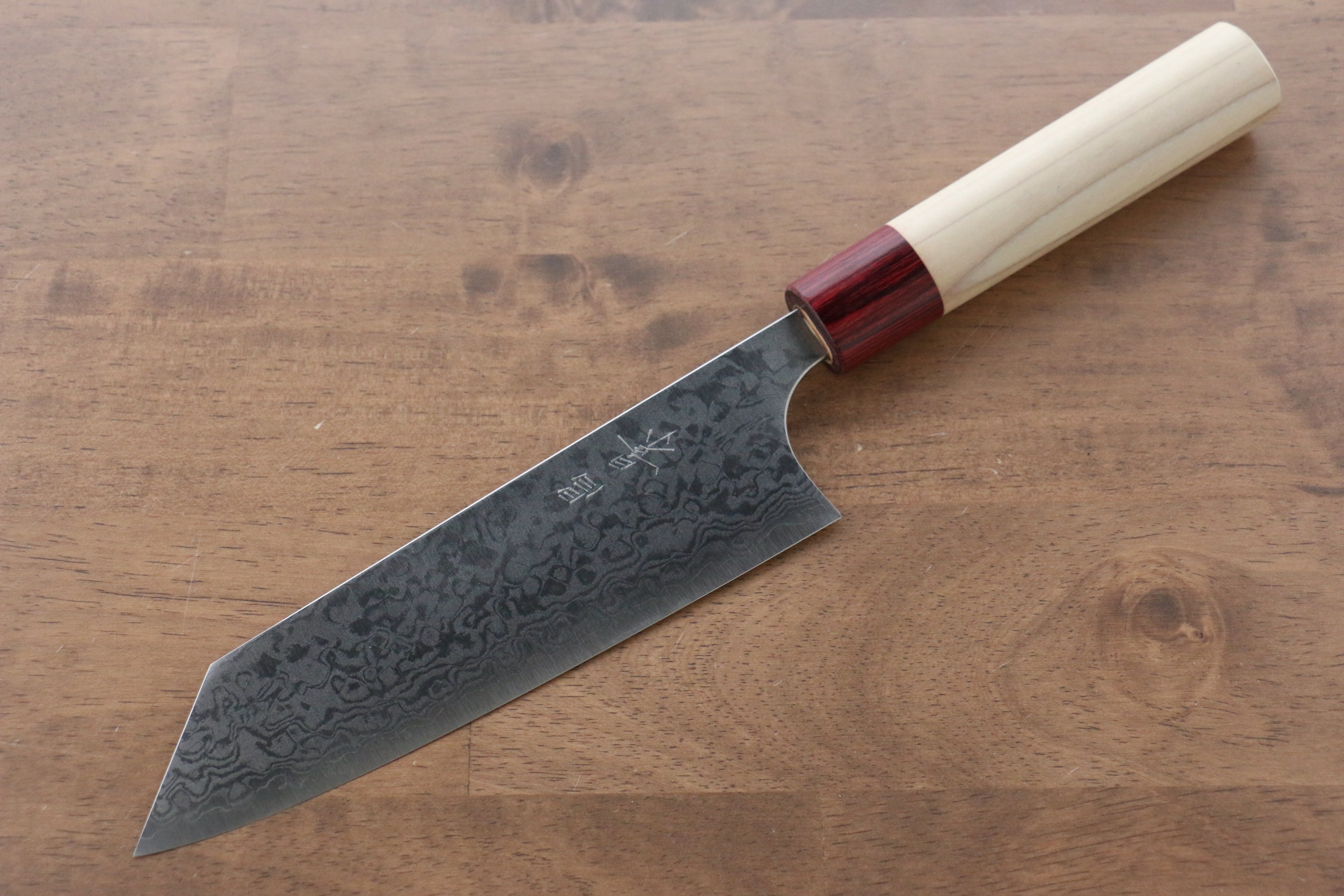 Masakage Kiri VG10 Damascus Bunka Knife 170mm - Japanese Chef Knife with Magnolia Wood Handle for Precision Slicing, Dicing & Chopping in Professional & Home Kitchens