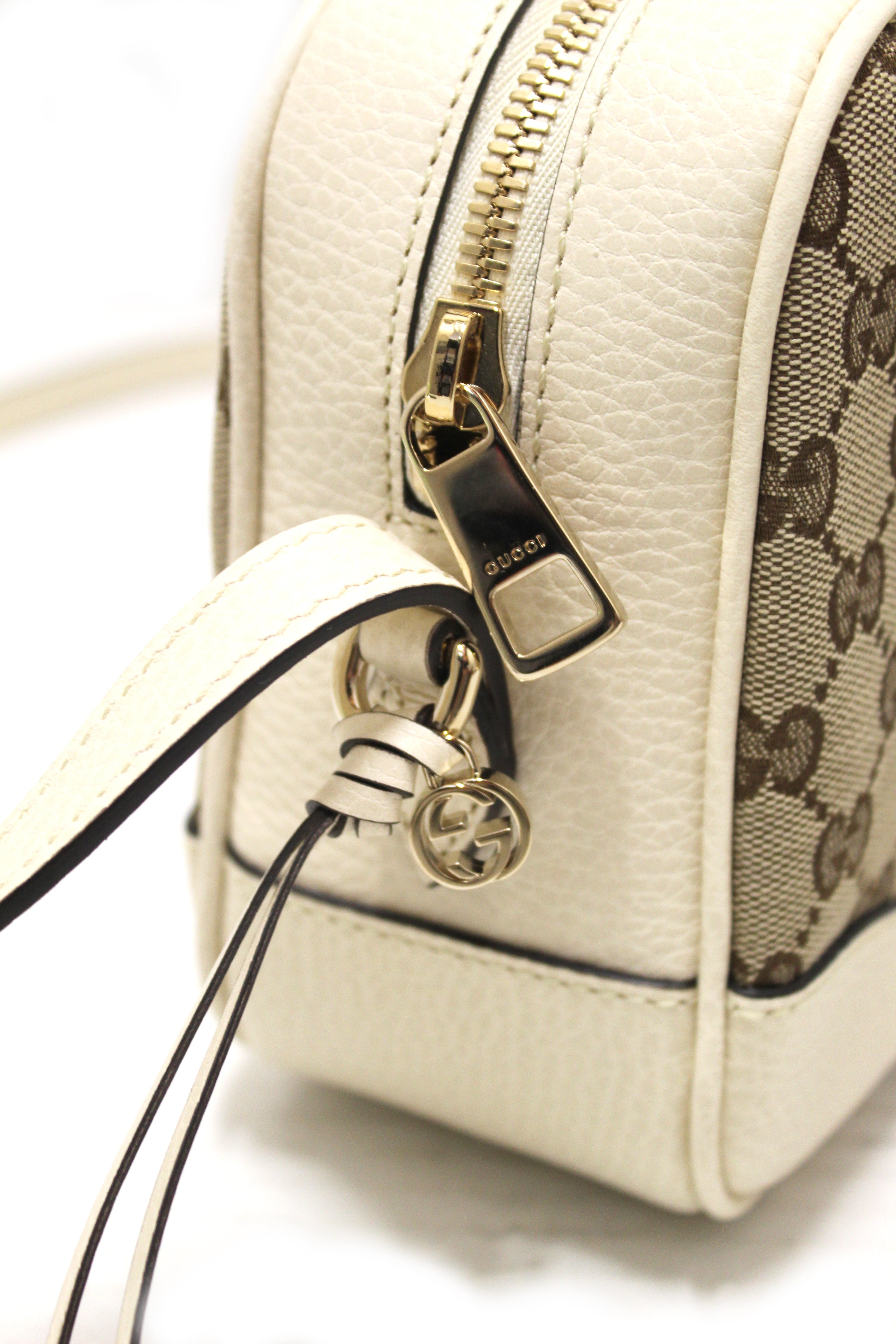 Authentic New Gucci GG Supreme White Crossbody Bag - Luxury Designer Shoulder Purse for Women, Perfect for Date Night, Shopping & Travel