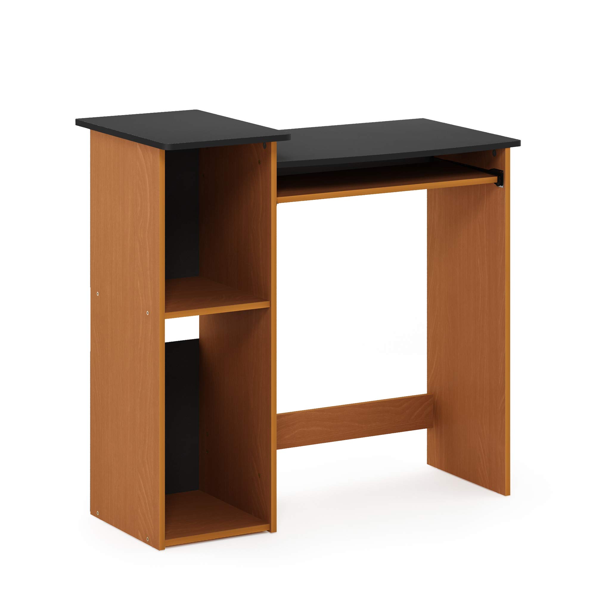 Furinno Econ Multipurpose Computer Writing Desk - Light Cherry/Black Finish | Home Office, Study & Workstation Solution for Small Spaces