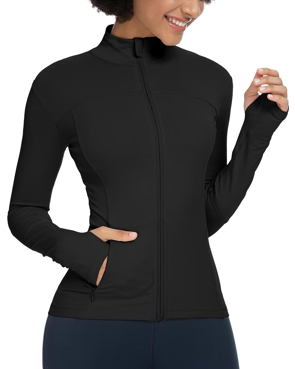 QUEENIEKE Women's Running Jackets - Lightweight Athletic Workout Scrub Jacket with Full Zip for Gym, Yoga & Outdoor Activities | Perfect for Jogging, Hiking & Fitness Training