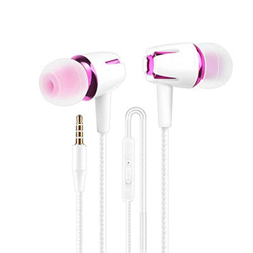 Sports E18 3.5mm Wired Headphones with Deep Bass Subwoofer, Adjustable Volume Control, Built-in Mic - Perfect for Gaming, Music, Workouts & Travel
