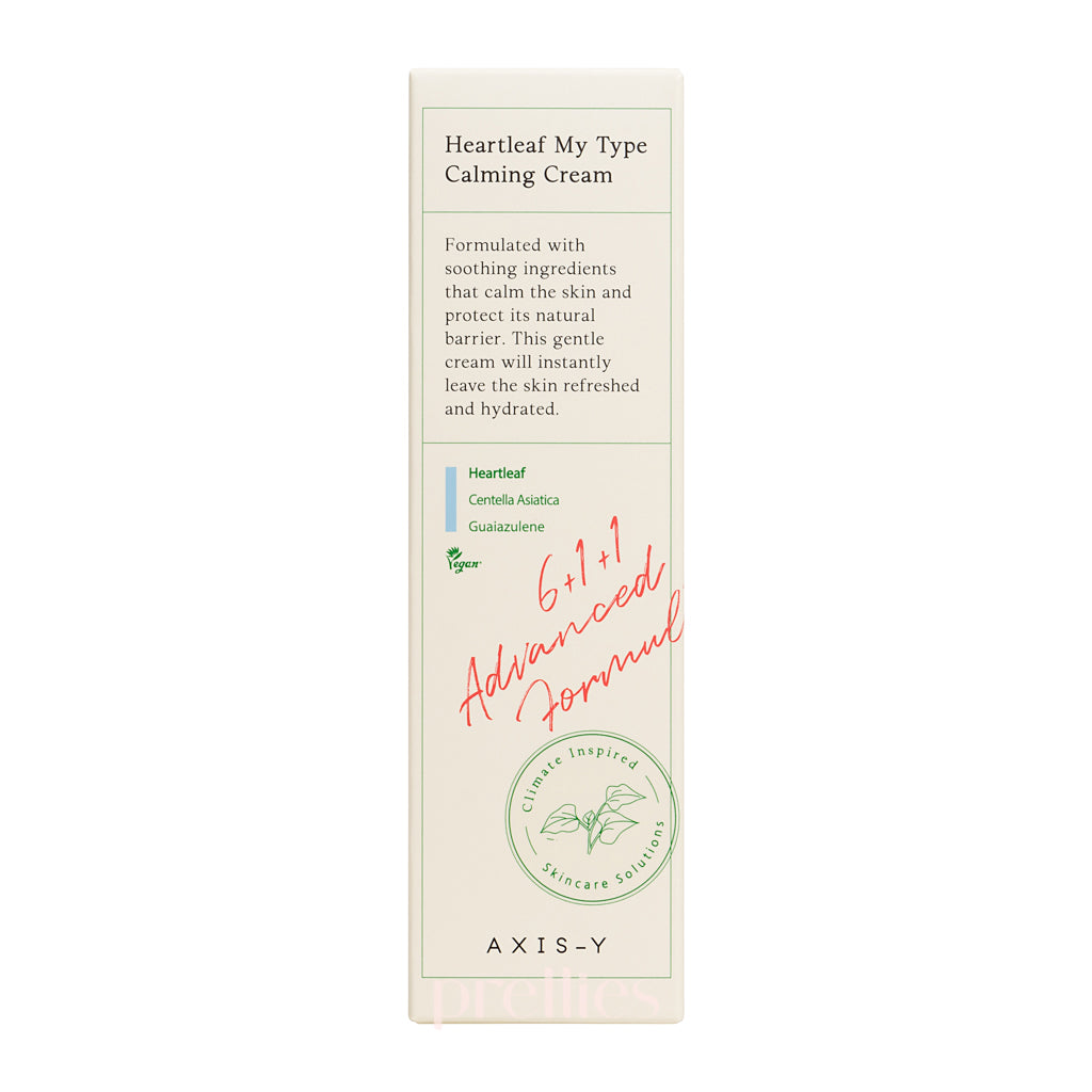 AXIS Y Heartleaf My Type Calming Cream 60ml - Soothing Facial Moisturizer for Sensitive Skin | Daily Hydration & Redness Relief | Perfect for Dry, Irritated Skin Care Routine