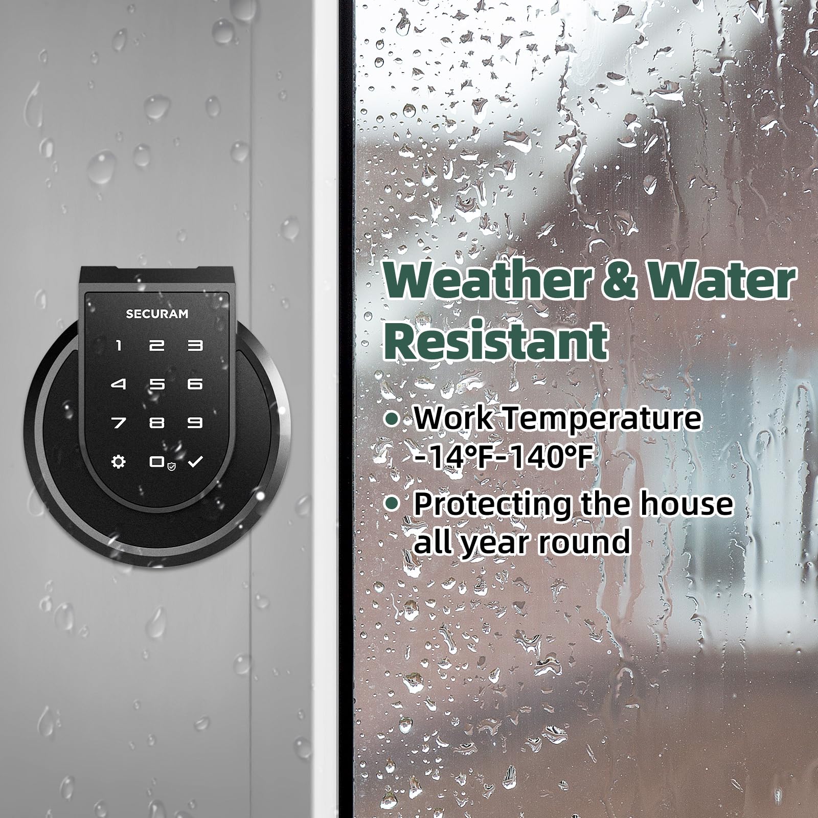 Smart Fingerprint Door Lock - Biometric Bluetooth Enabled with Auto Lock & Voice Control via Alexa/Google Assistant - Secure Keyless Entry for Home & Office Use