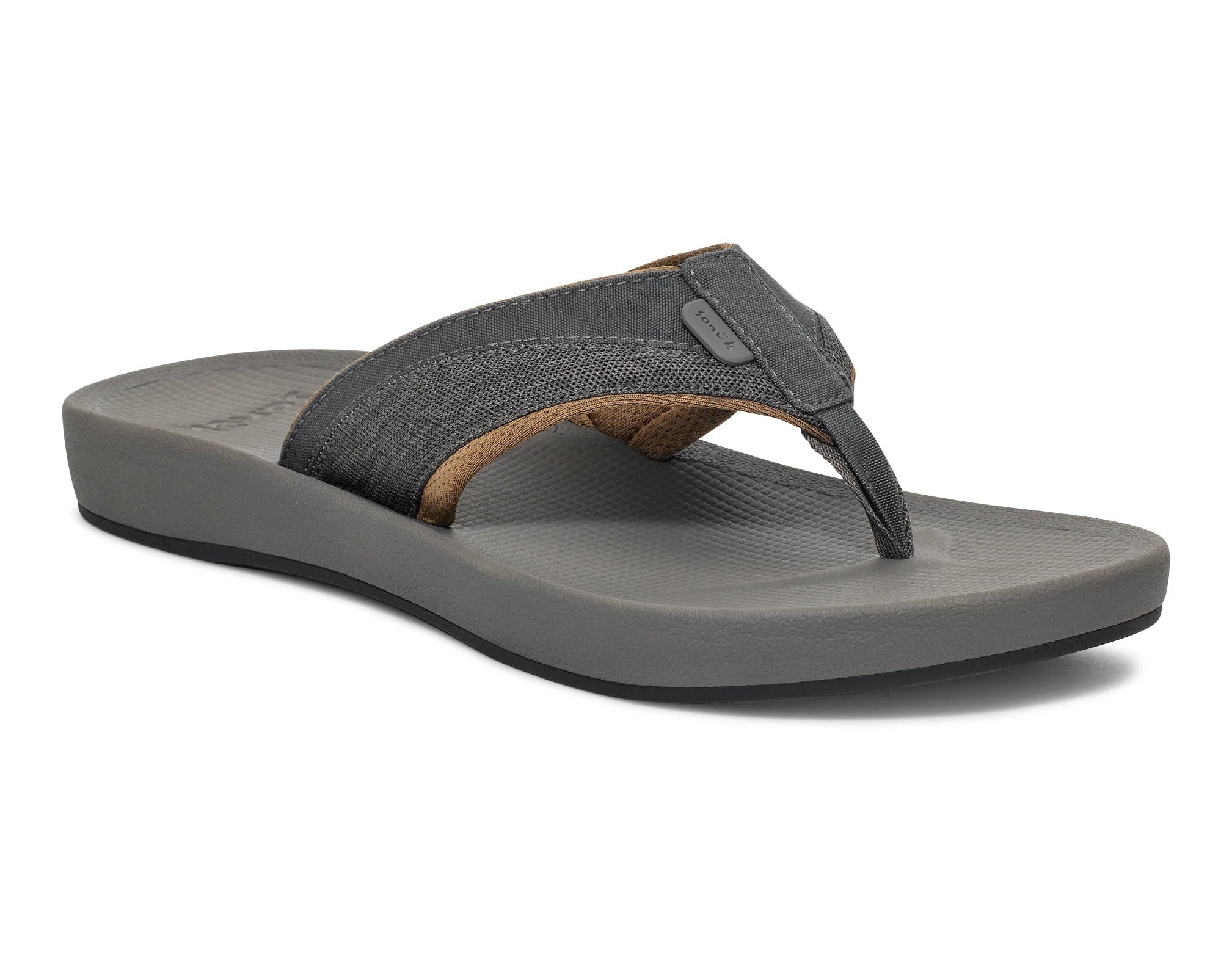 Sanuk Men's Cosmic Seas Mesh Sandals - Breathable Comfortable Slip-On Shoes for Beach, Pool & Summer Outdoor Activities - Dark Grey